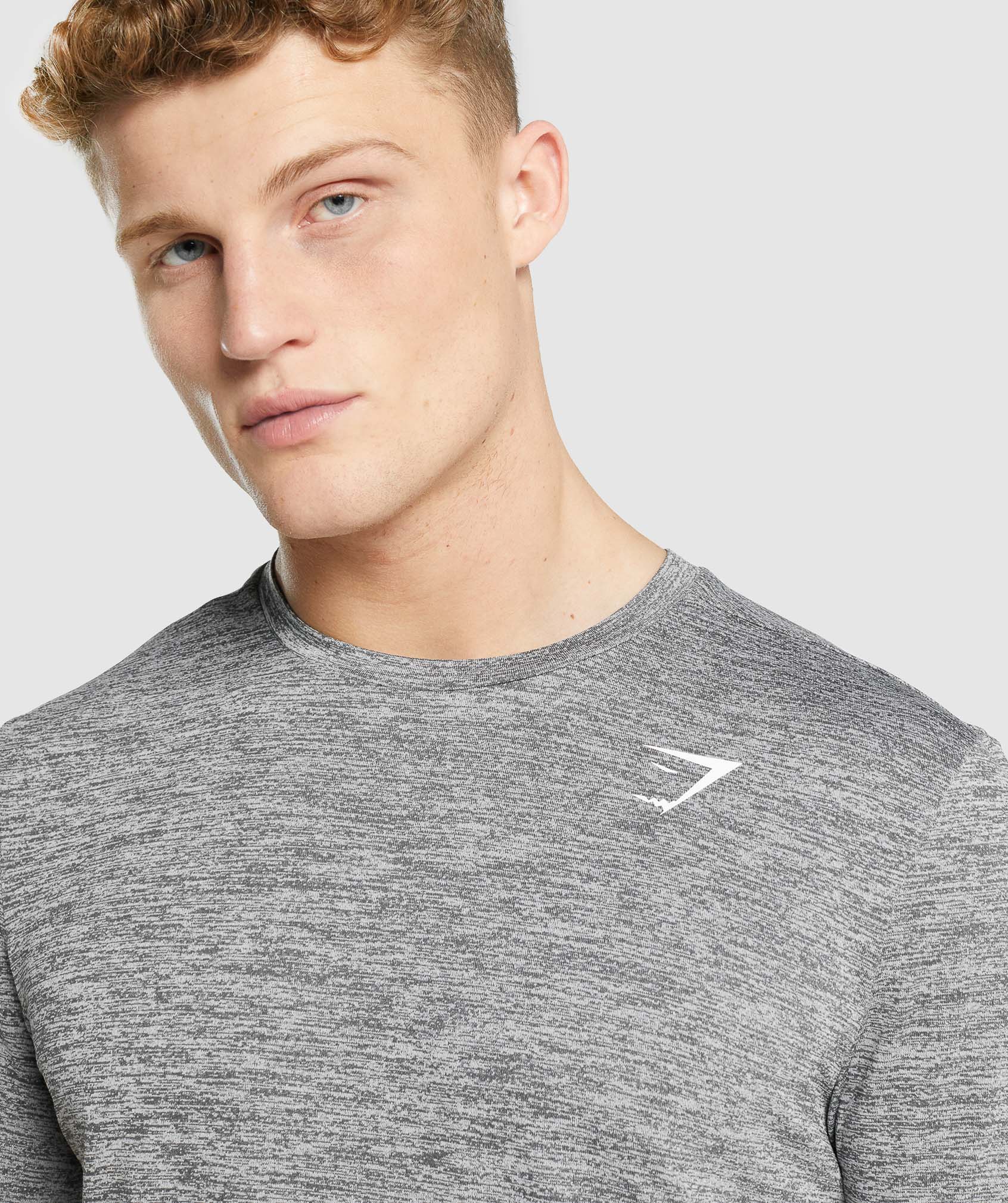 Camiseta Gymshark Arrival Marl Hombre Gris | 1429358-JE