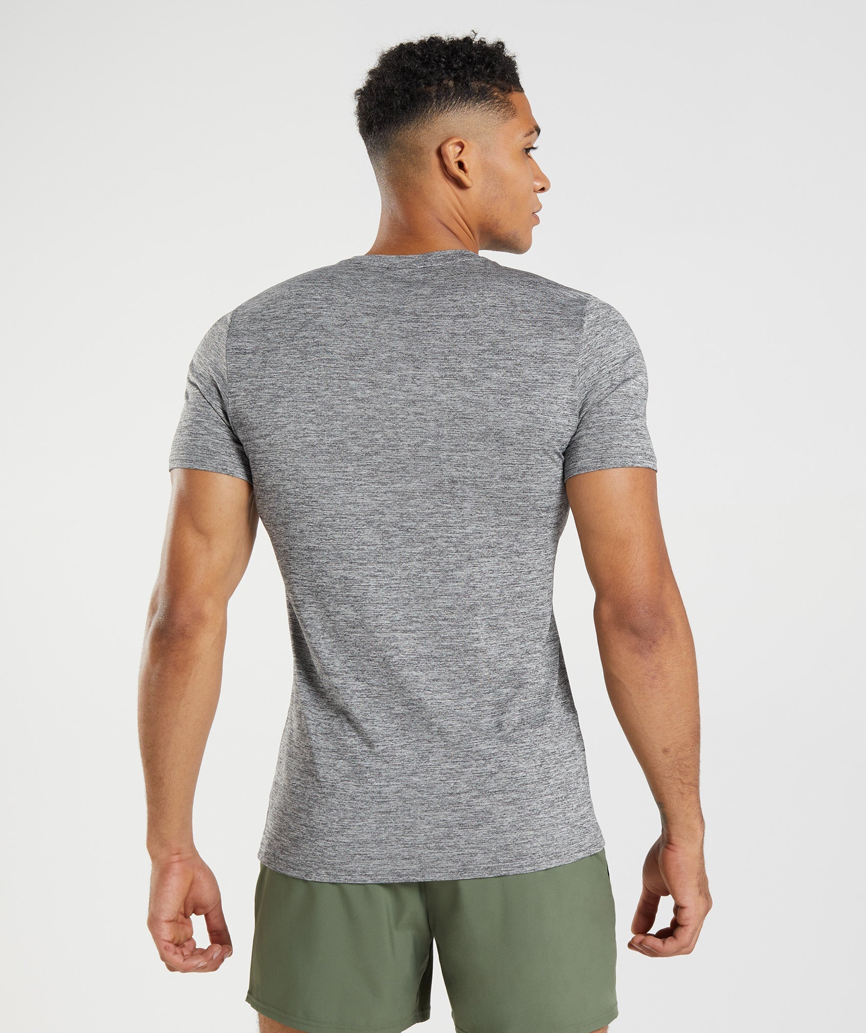 Camiseta Gymshark Arrival Marl Hombre Gris | 9153702-LT