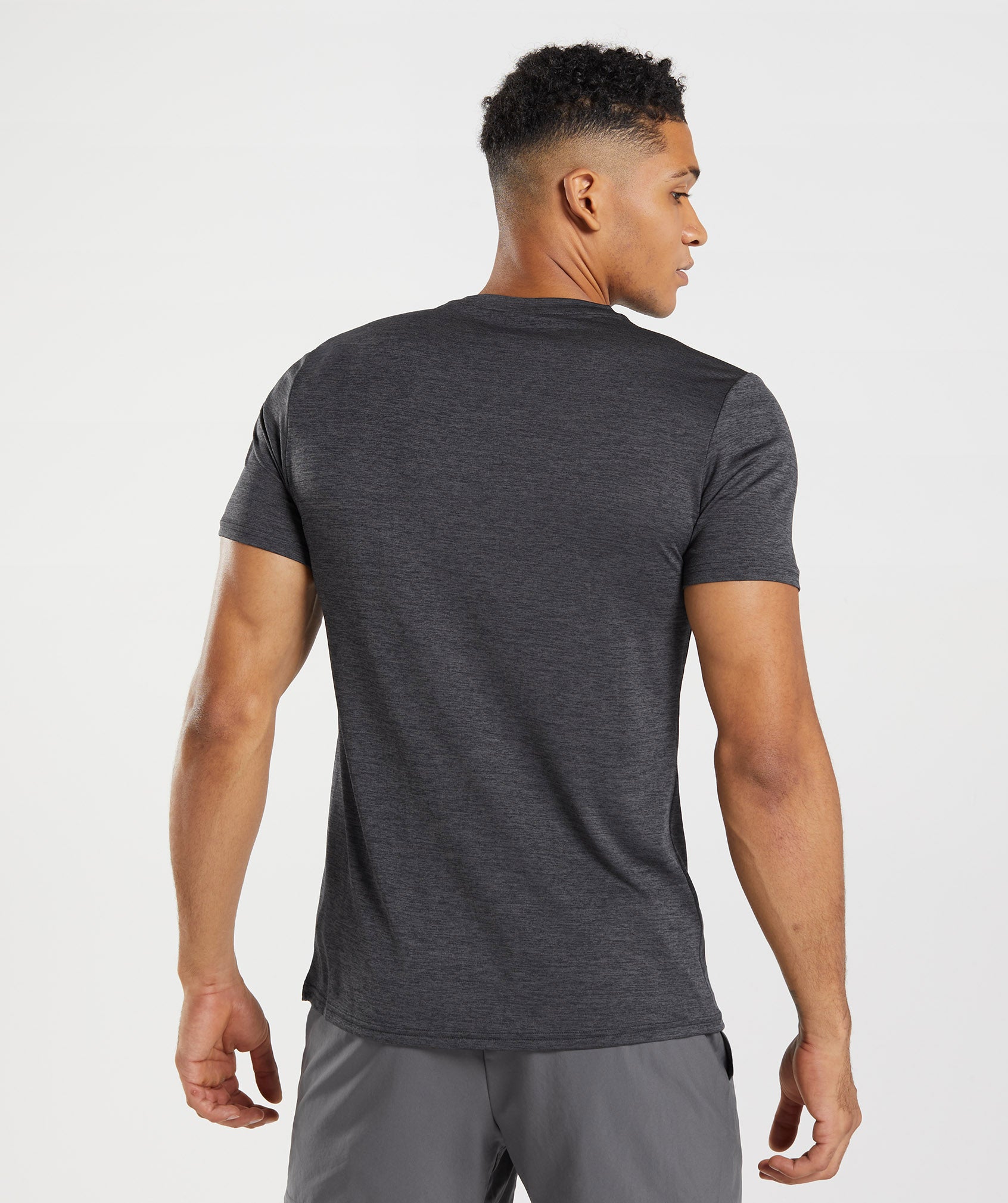 Camiseta Gymshark Arrival Marl Hombre Negras | 5271948-TQ