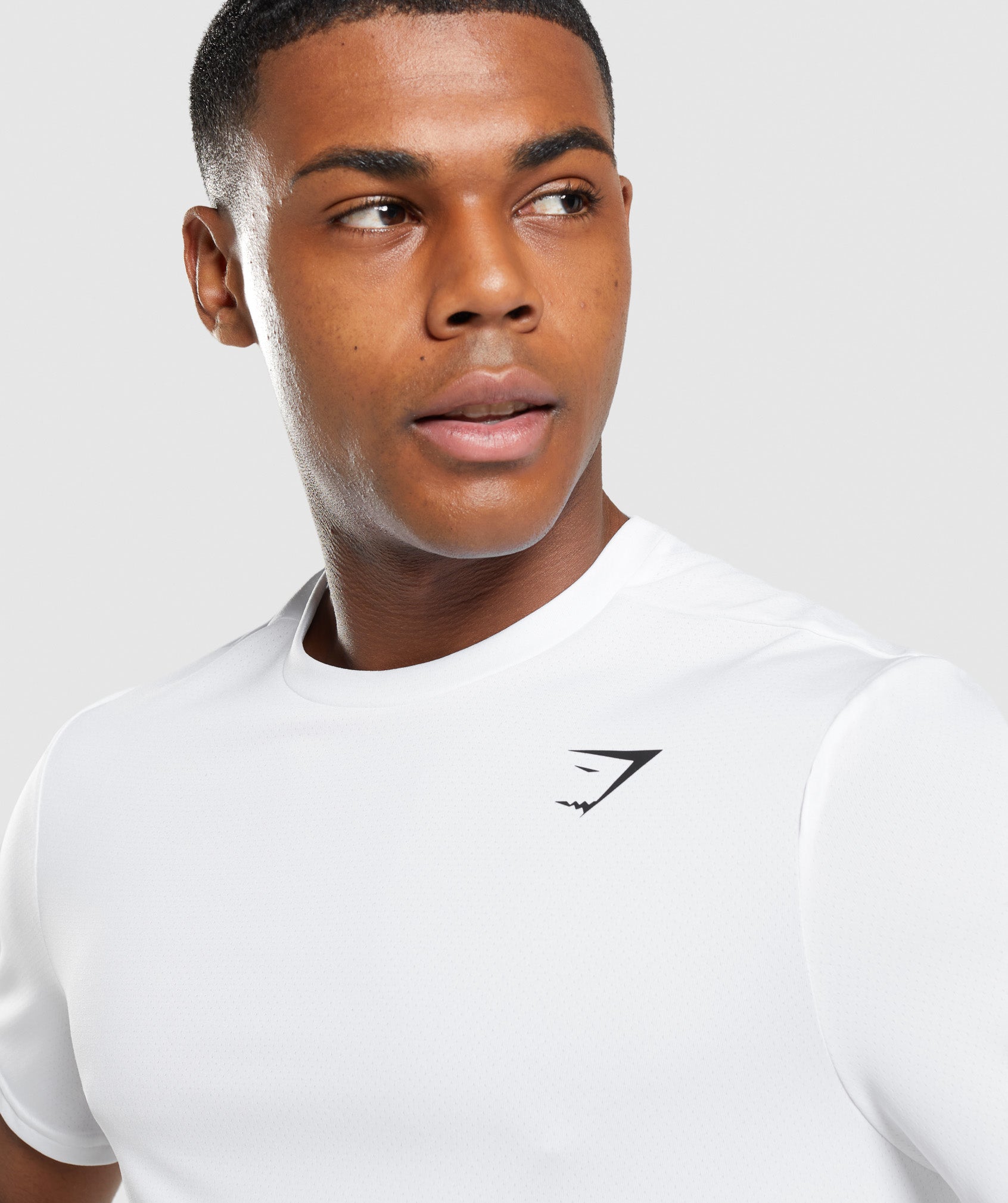 Camiseta Gymshark Arrival Regular Fit Hombre Blancas | 3241690-BI