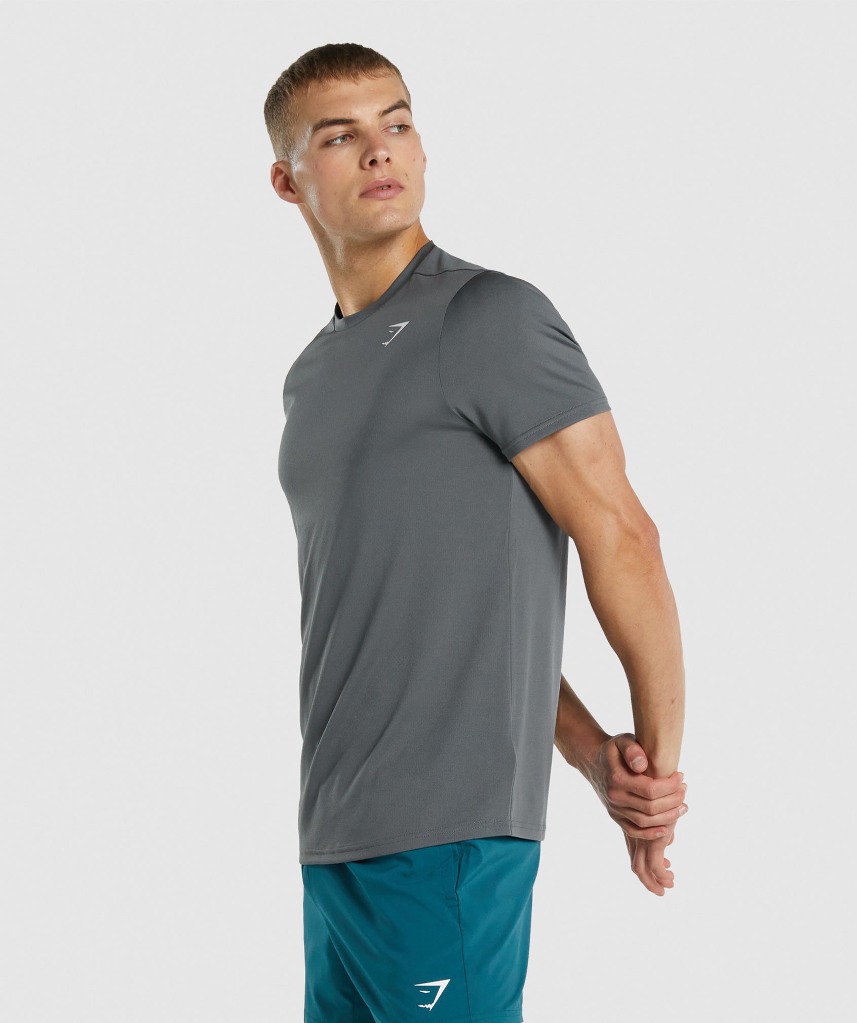 Camiseta Gymshark Arrival Regular Fit Hombre Gris | 3461578-UB