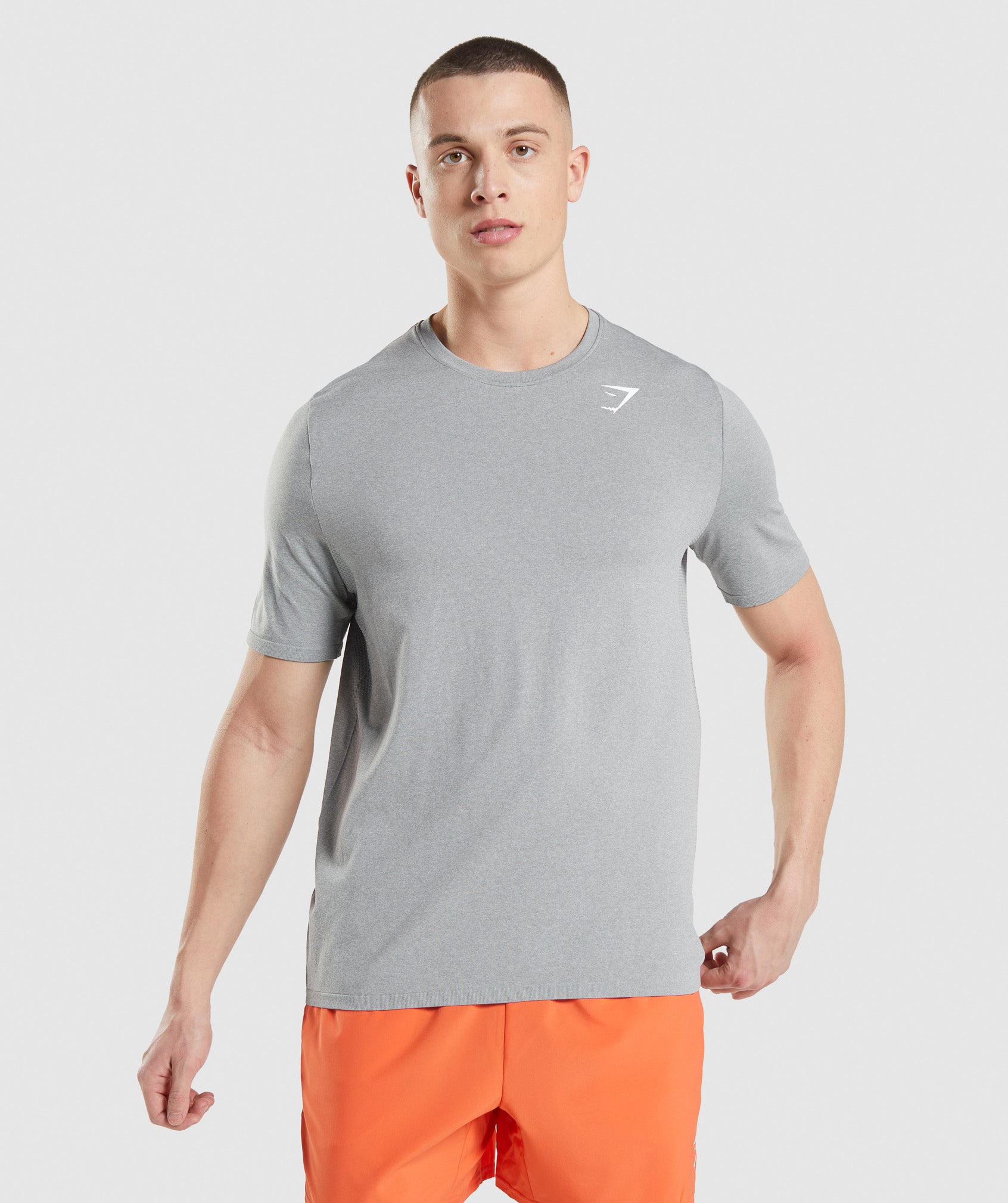 Camiseta Gymshark Arrival Seamless Hombre Gris | 3581496-KY