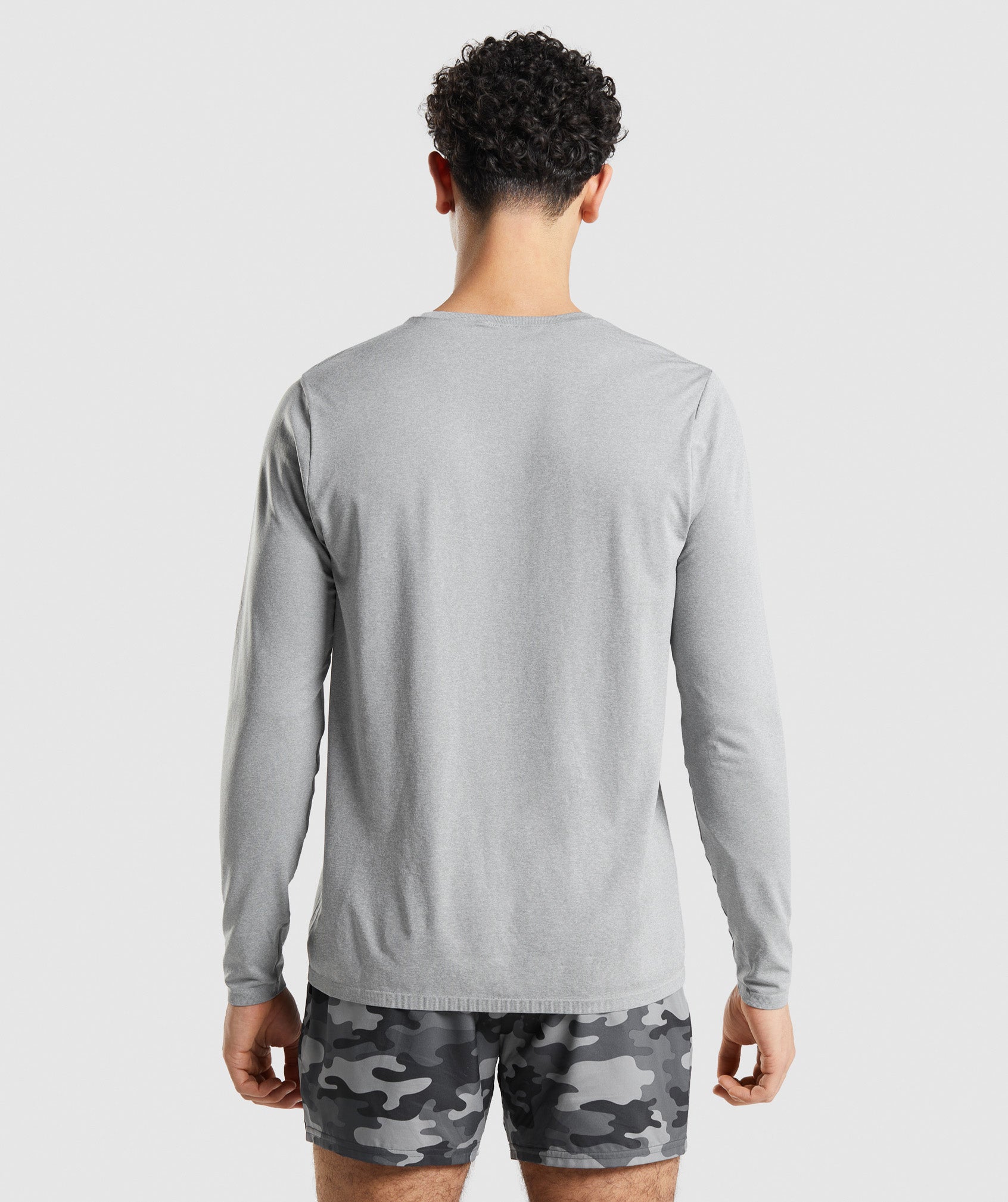 Camiseta Gymshark Arrival Seamless Long Sleeve Hombre Gris | 1693487-CK