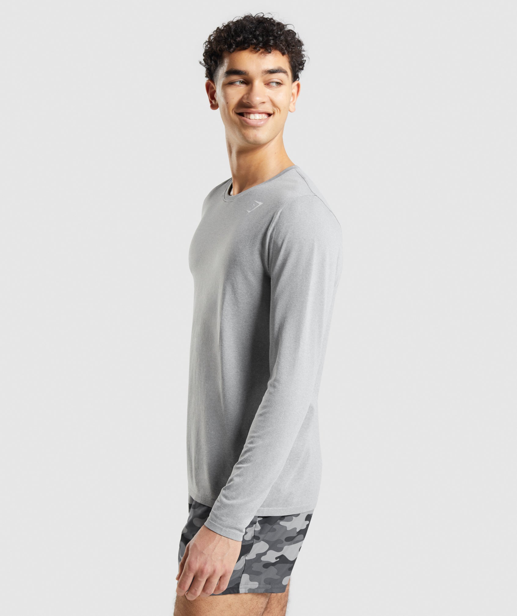 Camiseta Gymshark Arrival Seamless Long Sleeve Hombre Gris | 1693487-CK