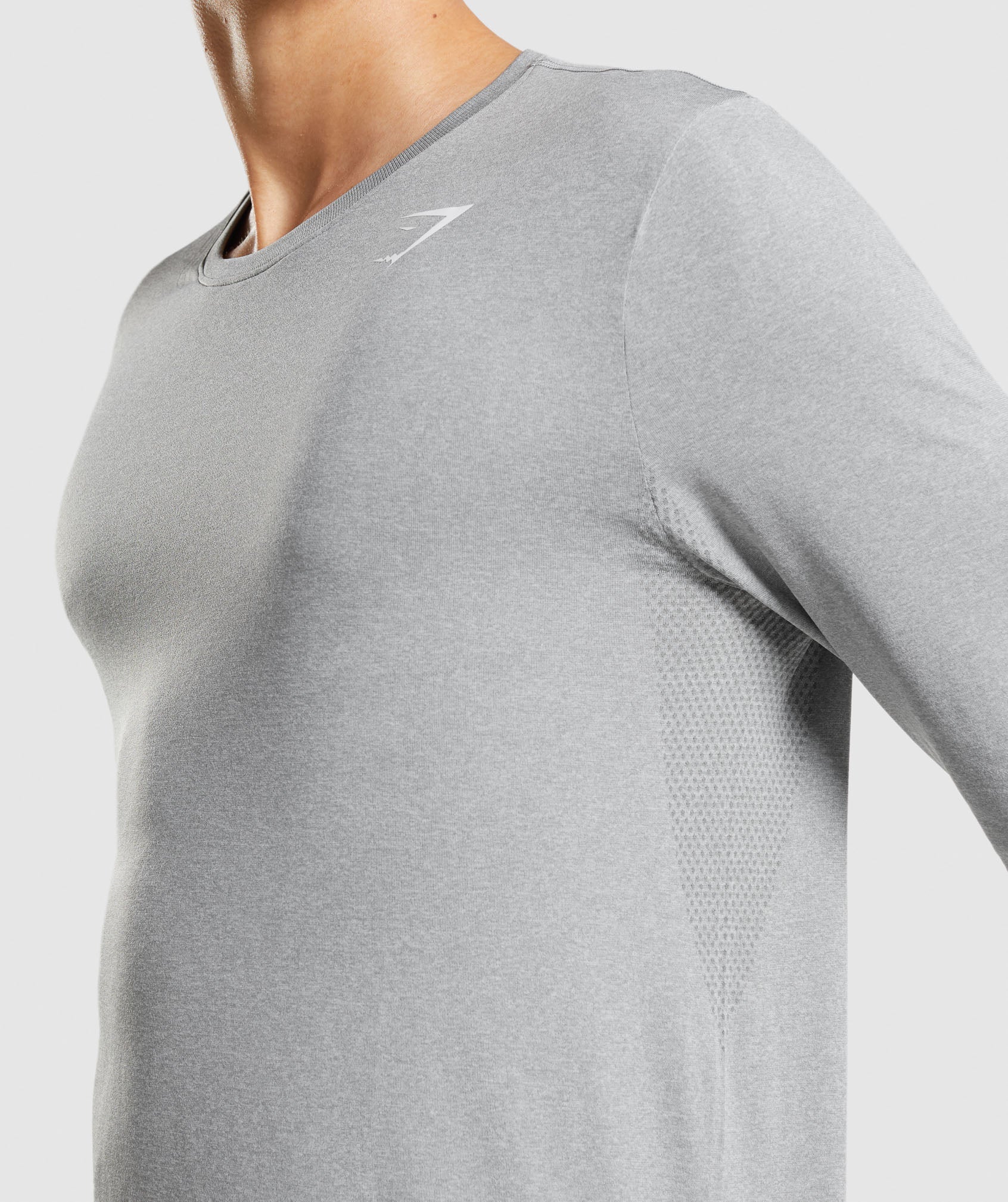 Camiseta Gymshark Arrival Seamless Long Sleeve Hombre Gris | 1693487-CK