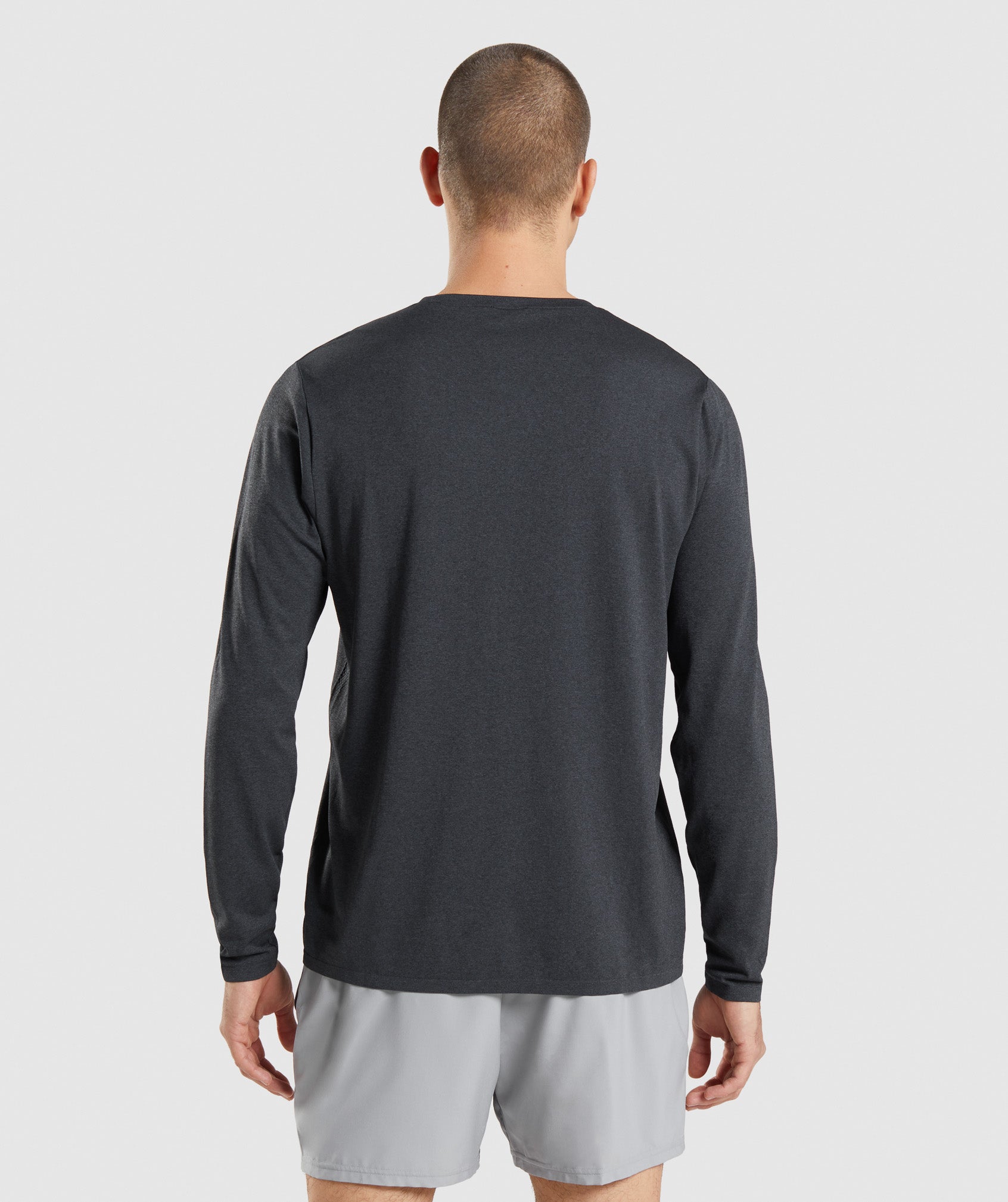 Camiseta Gymshark Arrival Seamless Long Sleeve Hombre Negras | 8971403-GU