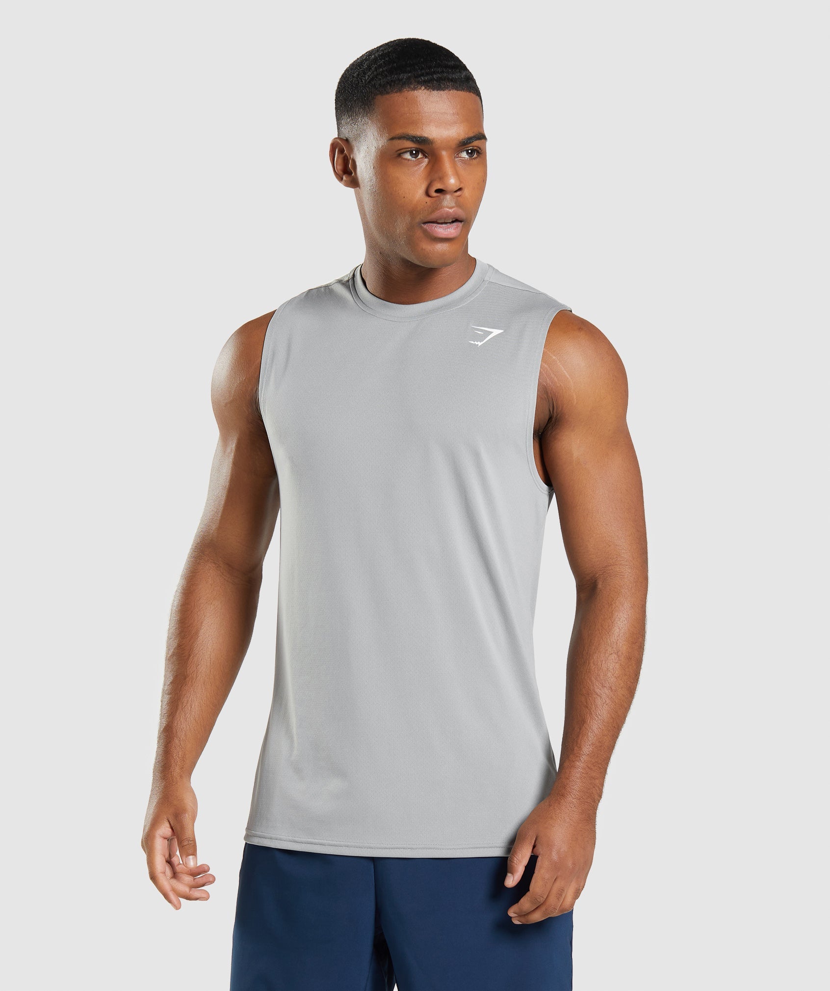 Camiseta Gymshark Arrival Sin Manga Hombre Gris | 0367289-XY