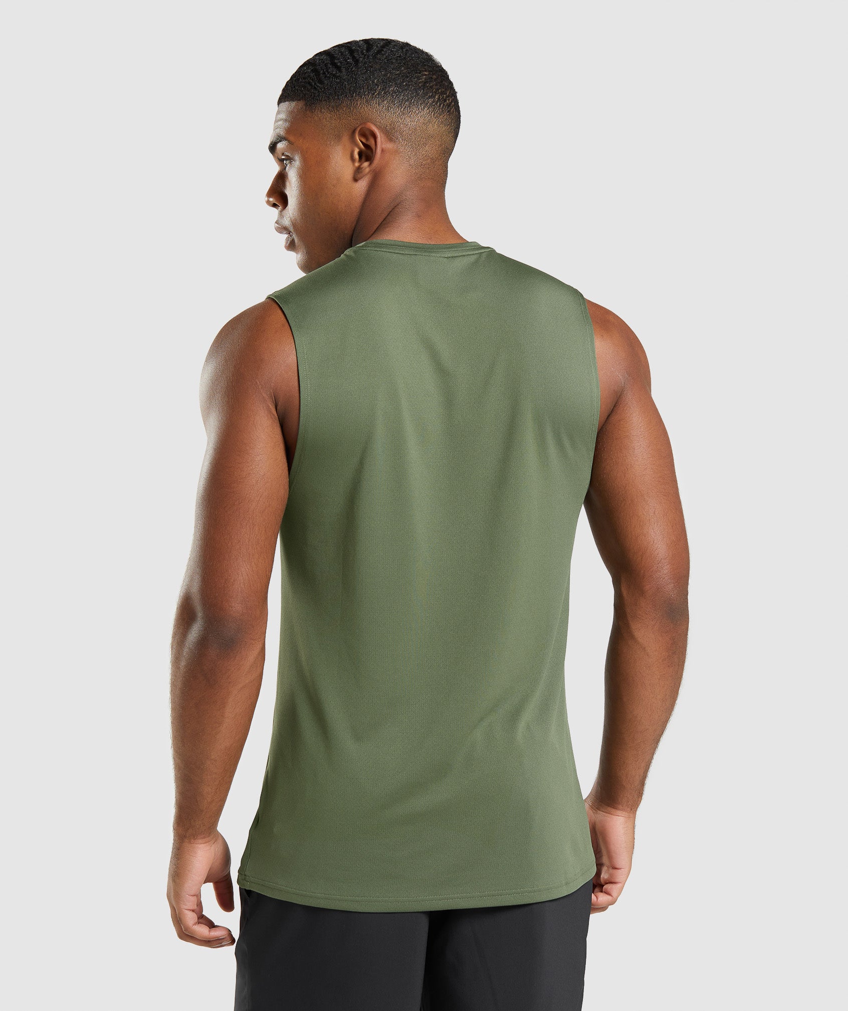 Camiseta Gymshark Arrival Sin Manga Hombre Verde Oliva | 4635897-MS