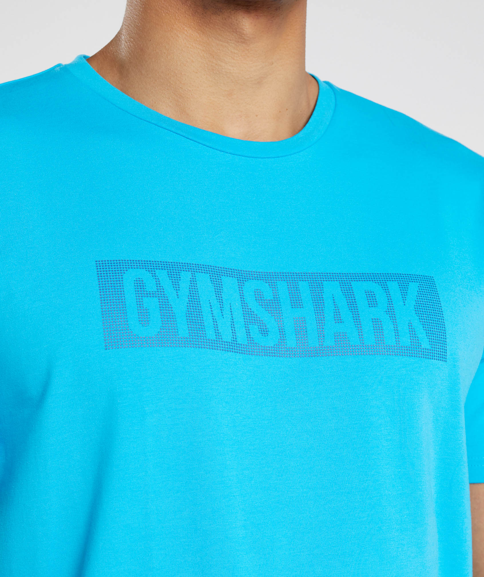 Camiseta Gymshark Block Hombre Azules | 7150863-WD