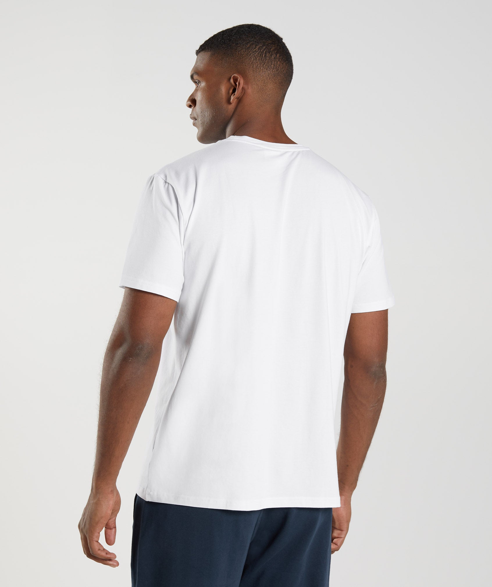 Camiseta Gymshark Block Hombre Blancas | 4706982-LP