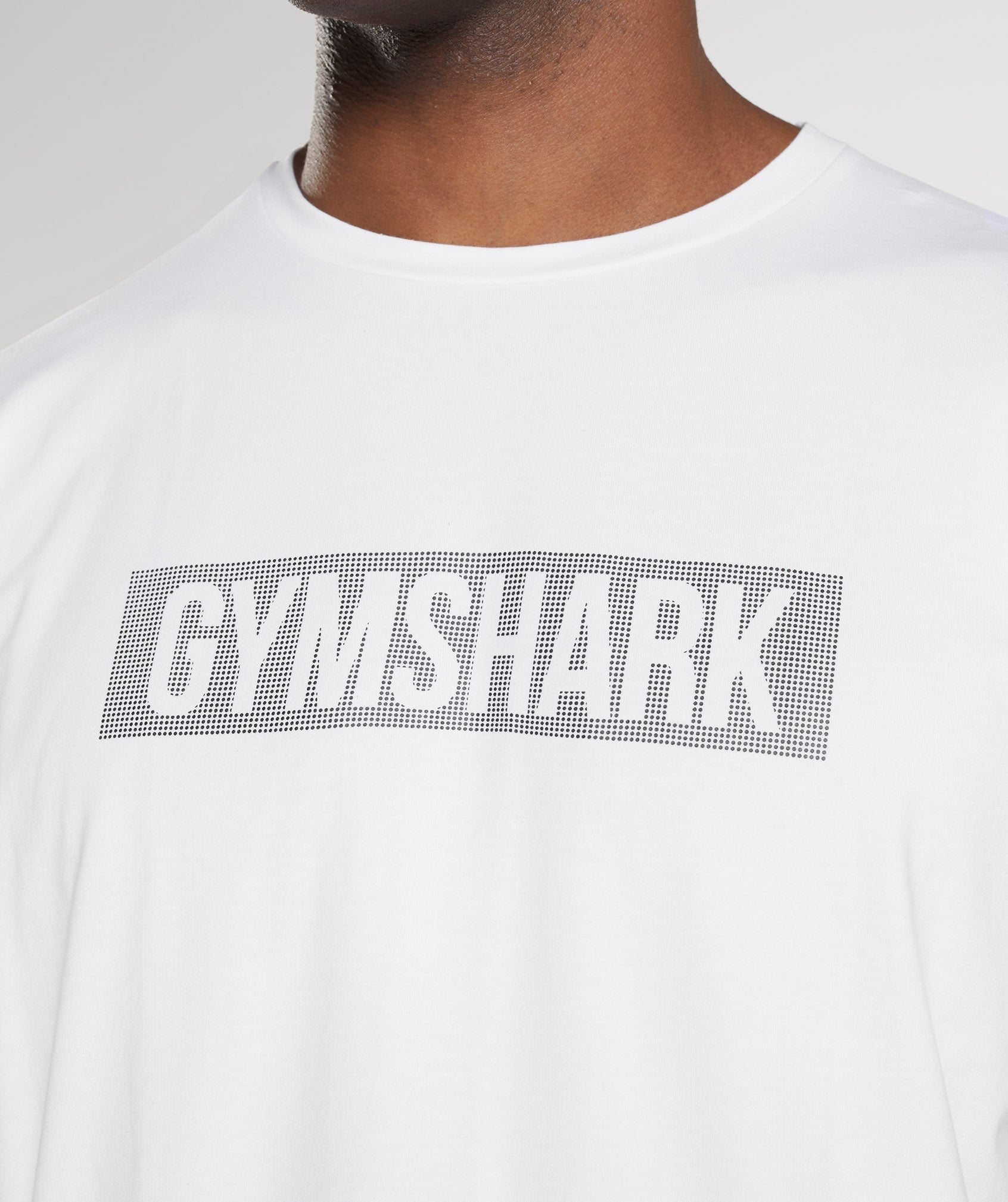 Camiseta Gymshark Block Hombre Blancas | 4706982-LP