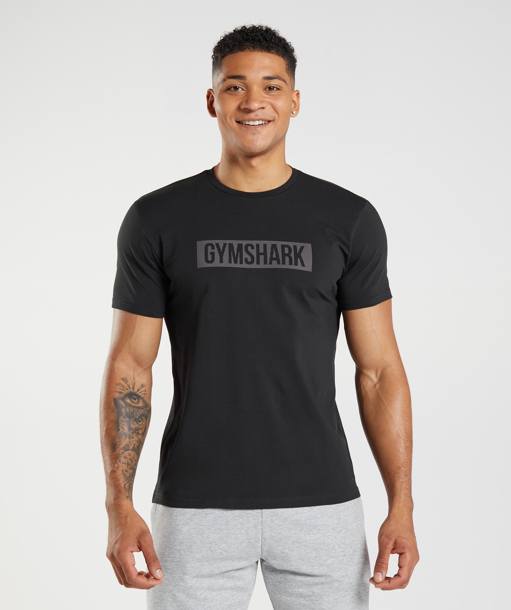 Camiseta Gymshark Block Hombre Negras | 0716438-ZO