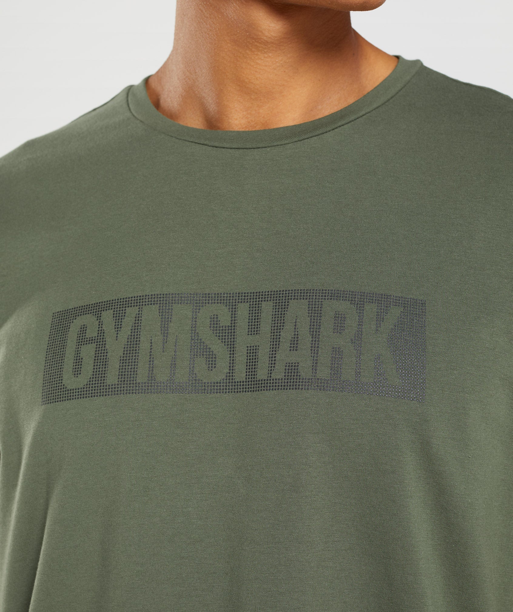 Camiseta Gymshark Block Hombre Verde Oliva | 1524379-JS