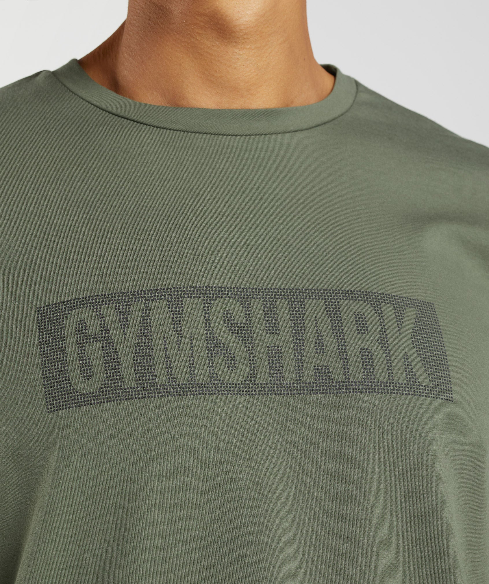 Camiseta Gymshark Block Long Sleeve Hombre Verde Oliva | 5968271-ZE