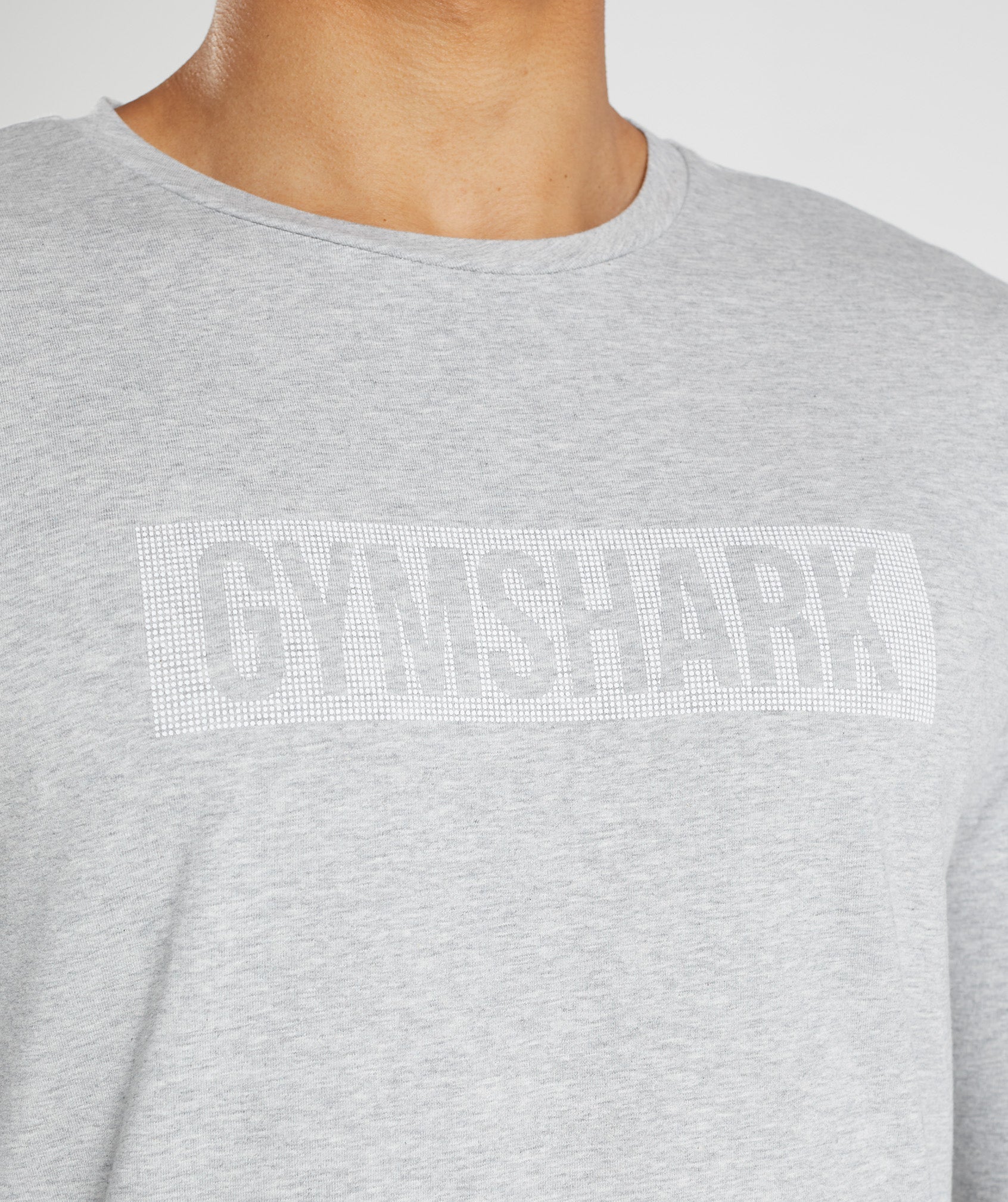 Camiseta Gymshark Block Long Sleeve Hombre Gris Claro | 9582401-HW