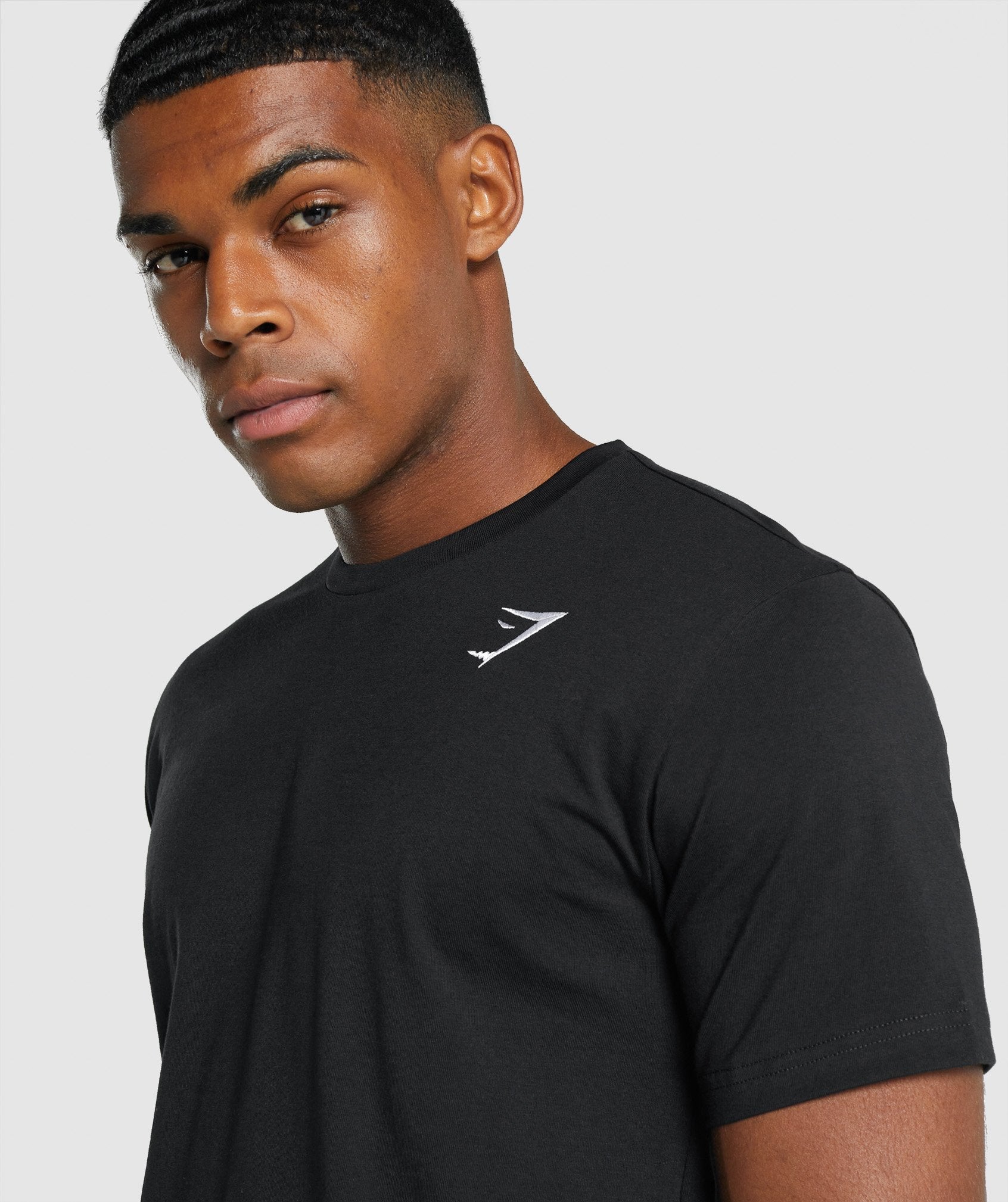 Camiseta Gymshark Crest Hombre Negras | 2419687-FL