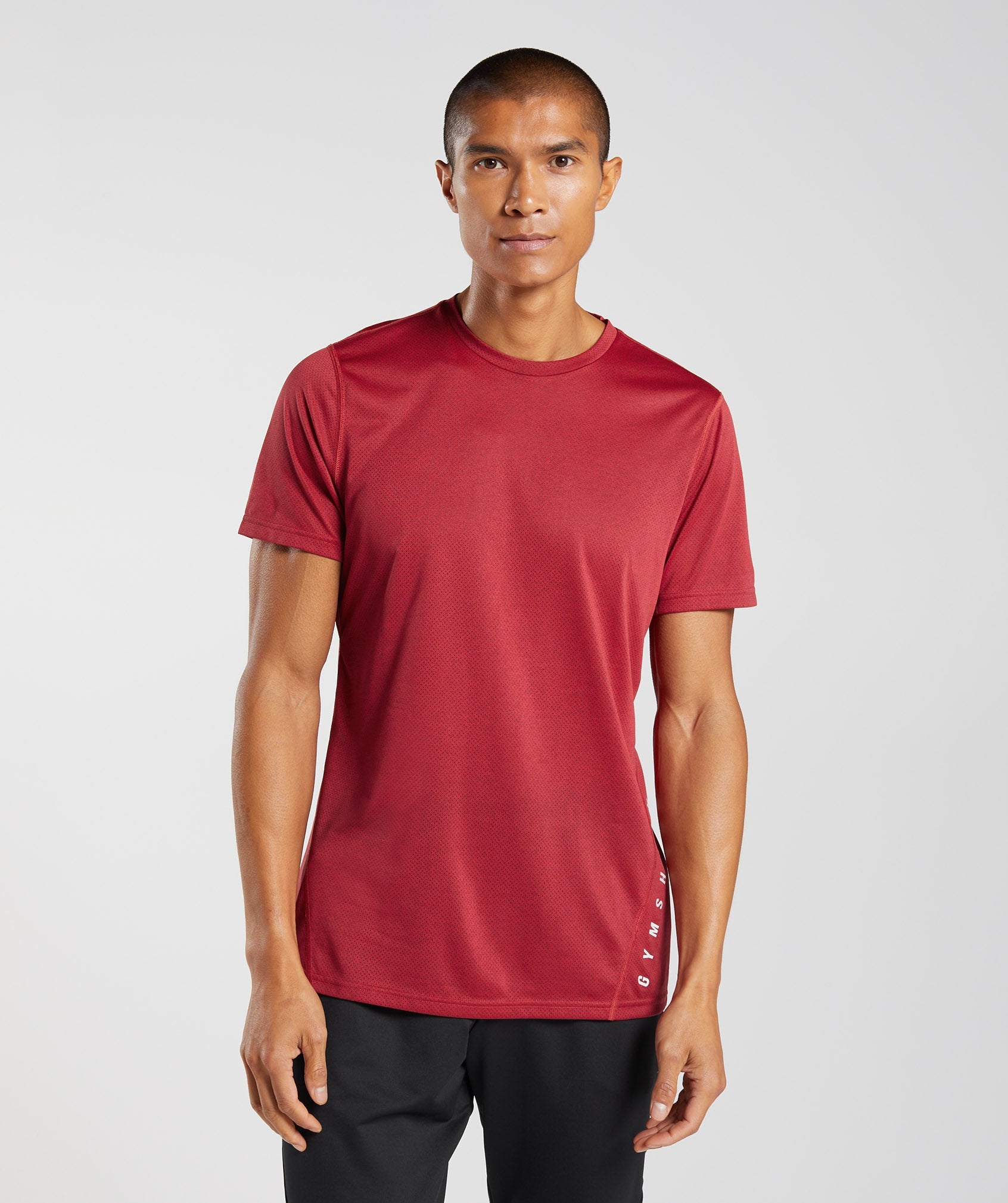 Camiseta Gymshark Deporte Hombre Rojas Negras | 5092346-TN