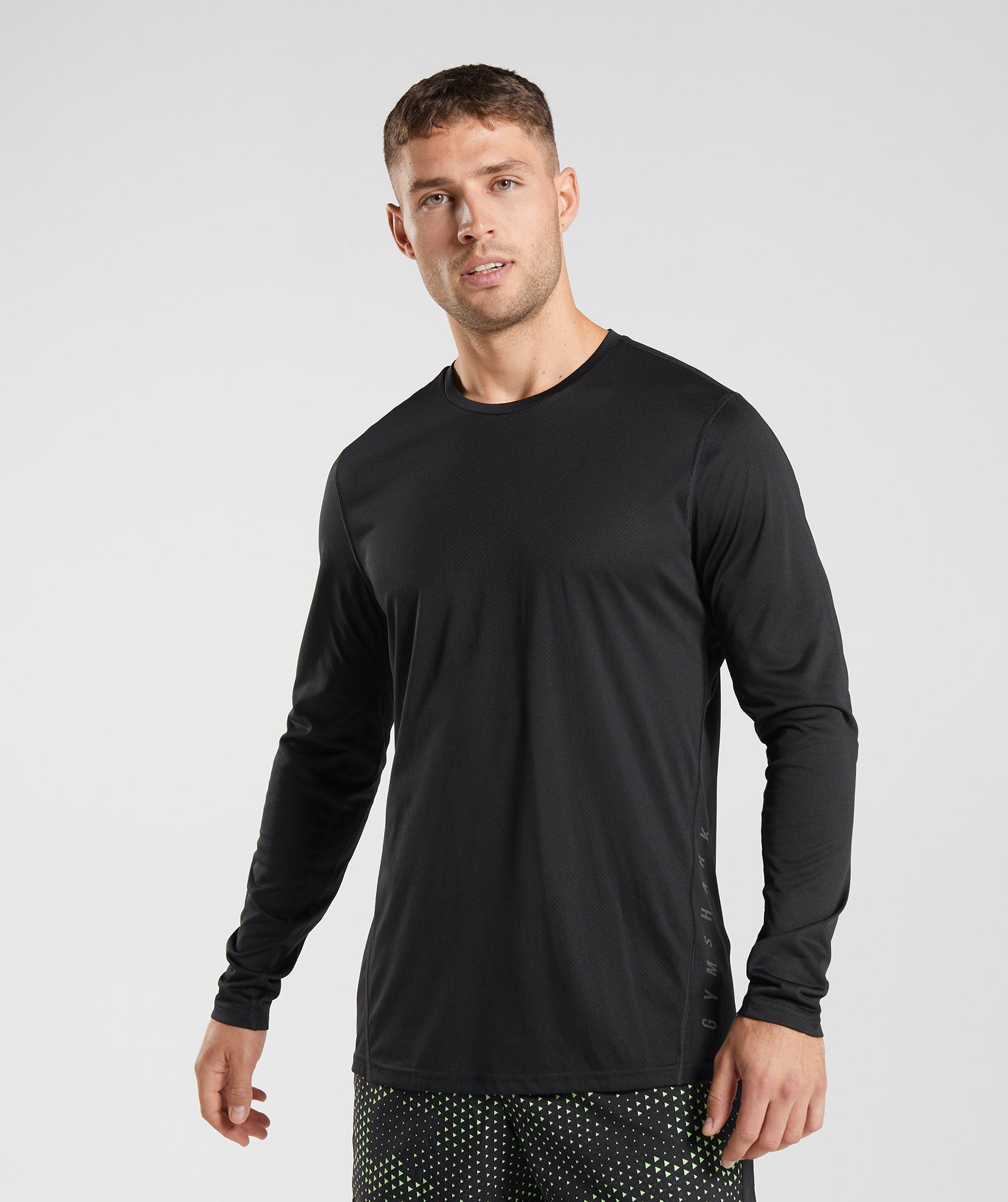 Camiseta Gymshark Deporte Long Sleeve Hombre Negras Negras | 9286130-HP