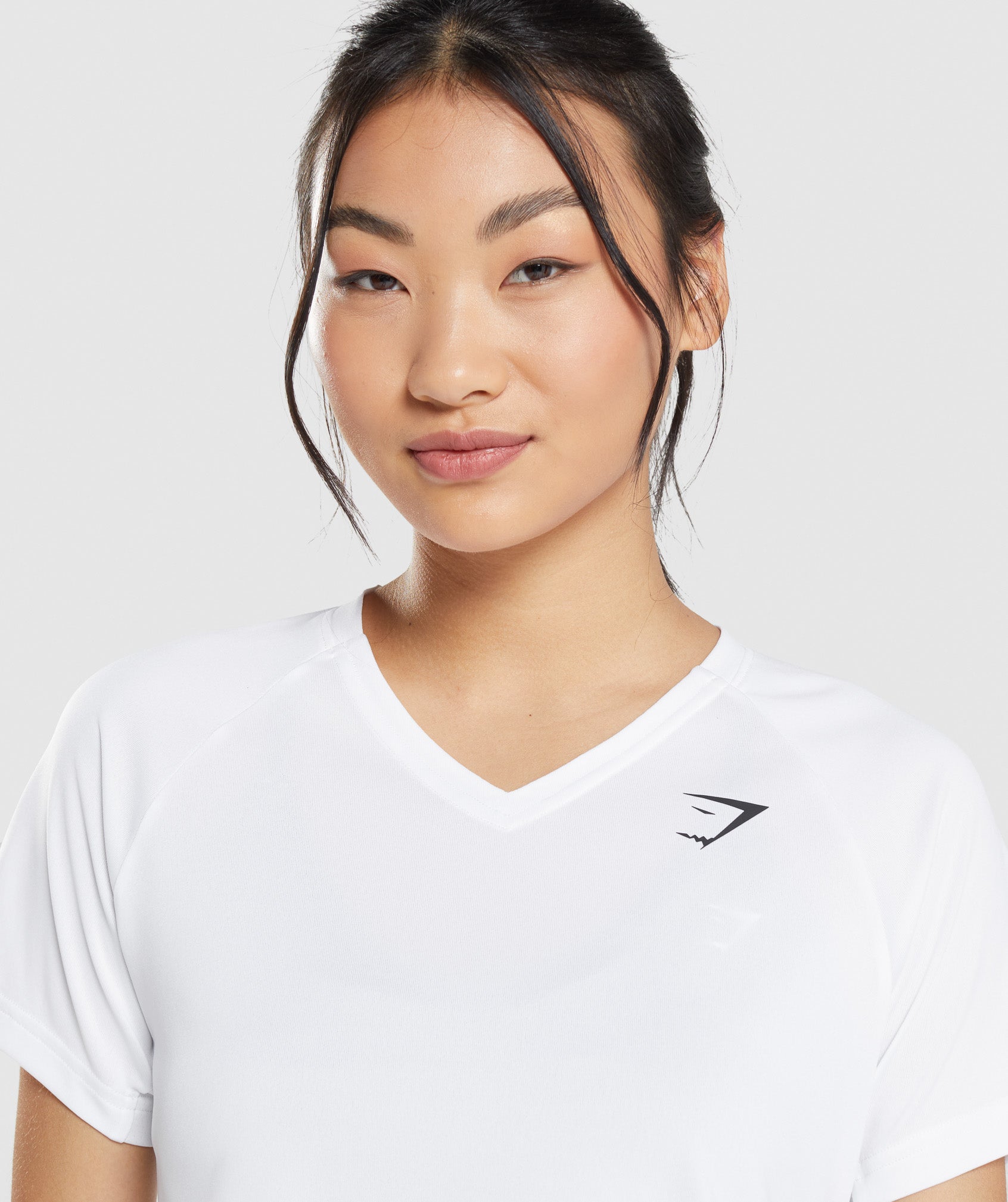 Camiseta Gymshark Deporte Midi Mujer Blancas | 3420795-ST