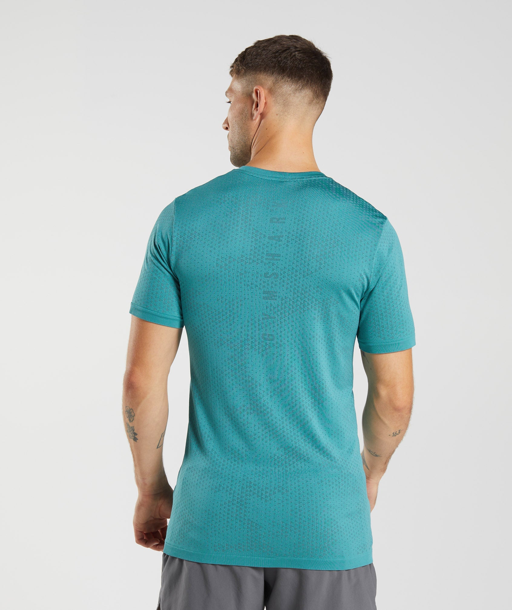 Camiseta Gymshark Deporte Seamless Hombre Azules Turquesa | 6109387-TO