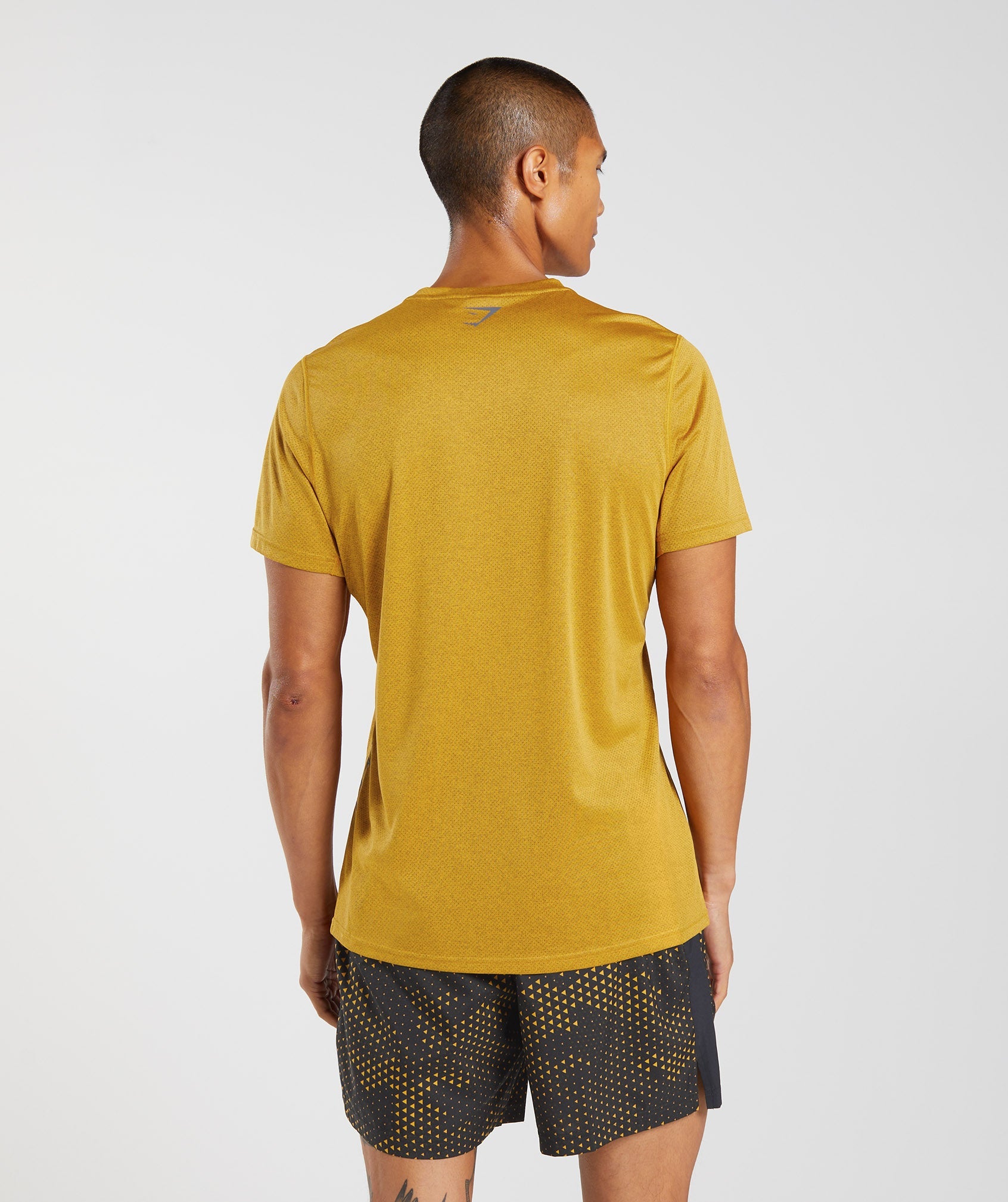 Camiseta Gymshark Deporte Seamless Hombre Amarillo Negras | 9548036-KW