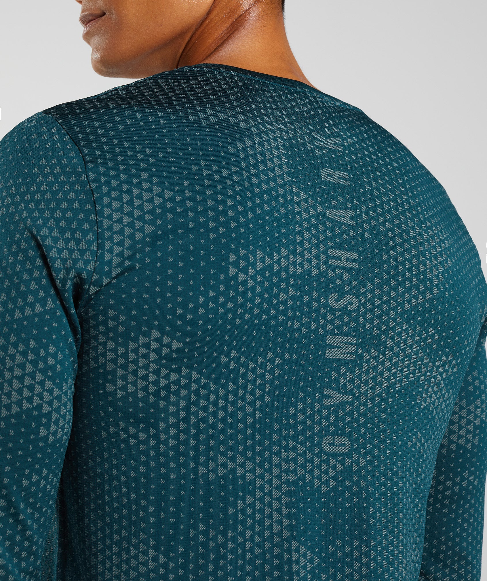 Camiseta Gymshark Deporte Seamless Long Sleeve Hombre Turquesa Azules | 0134729-HZ