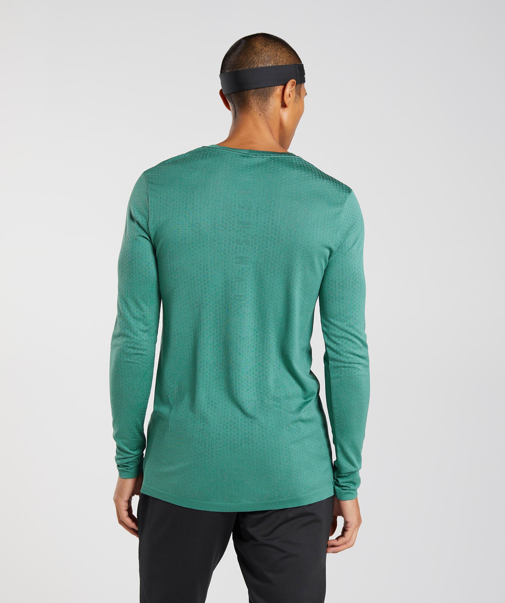 Camiseta Gymshark Deporte Seamless Long Sleeve Hombre Verde Verde | 5902167-YE