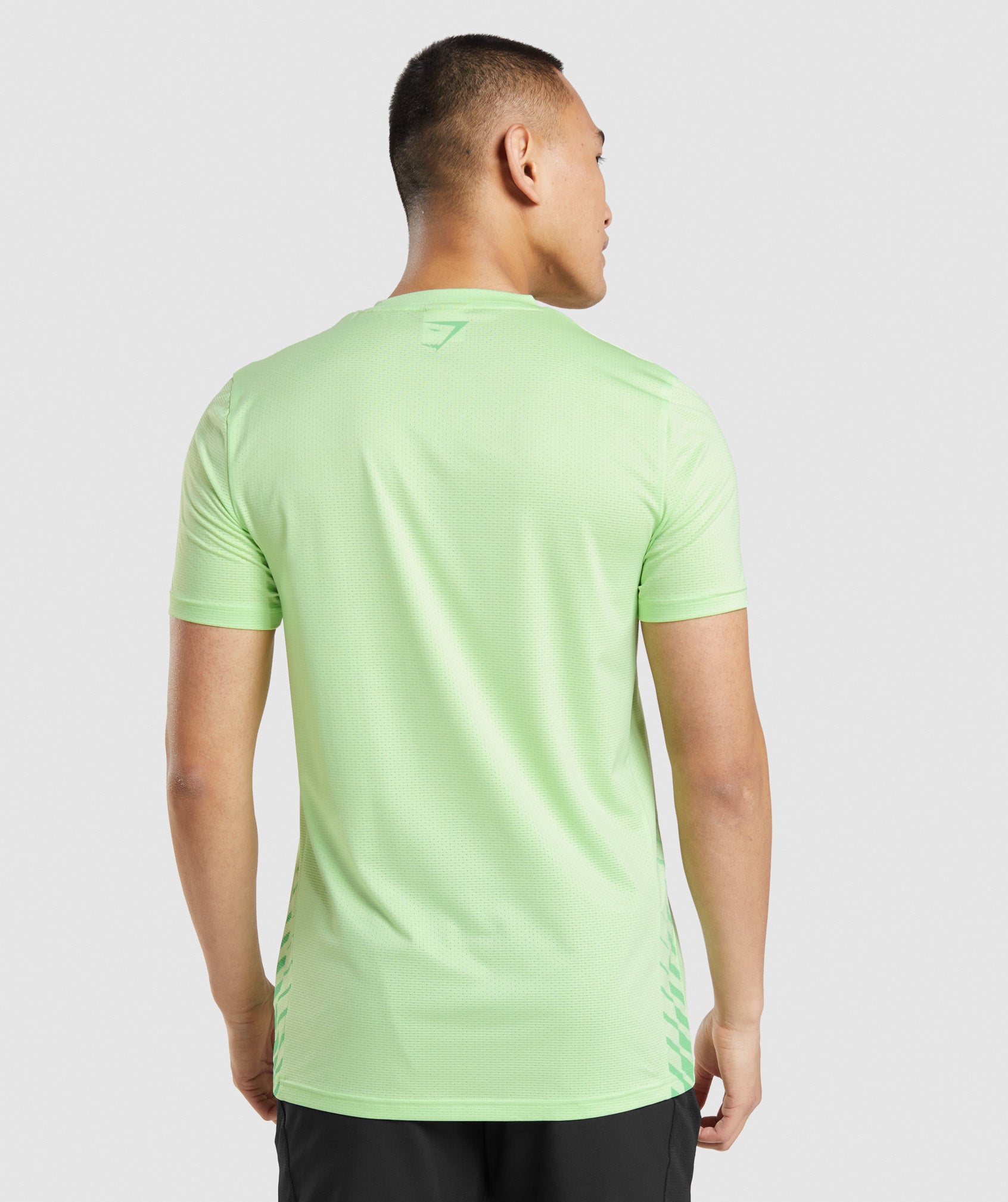 Camiseta Gymshark Deporte Stripe Hombre Verde | 8237619-MD