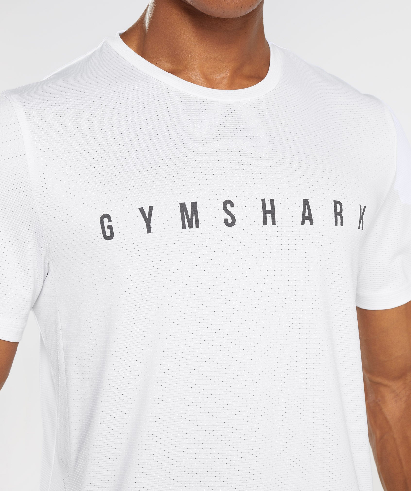 Camiseta Gymshark Deporte Stripe Hombre Blancas | 8620591-AC