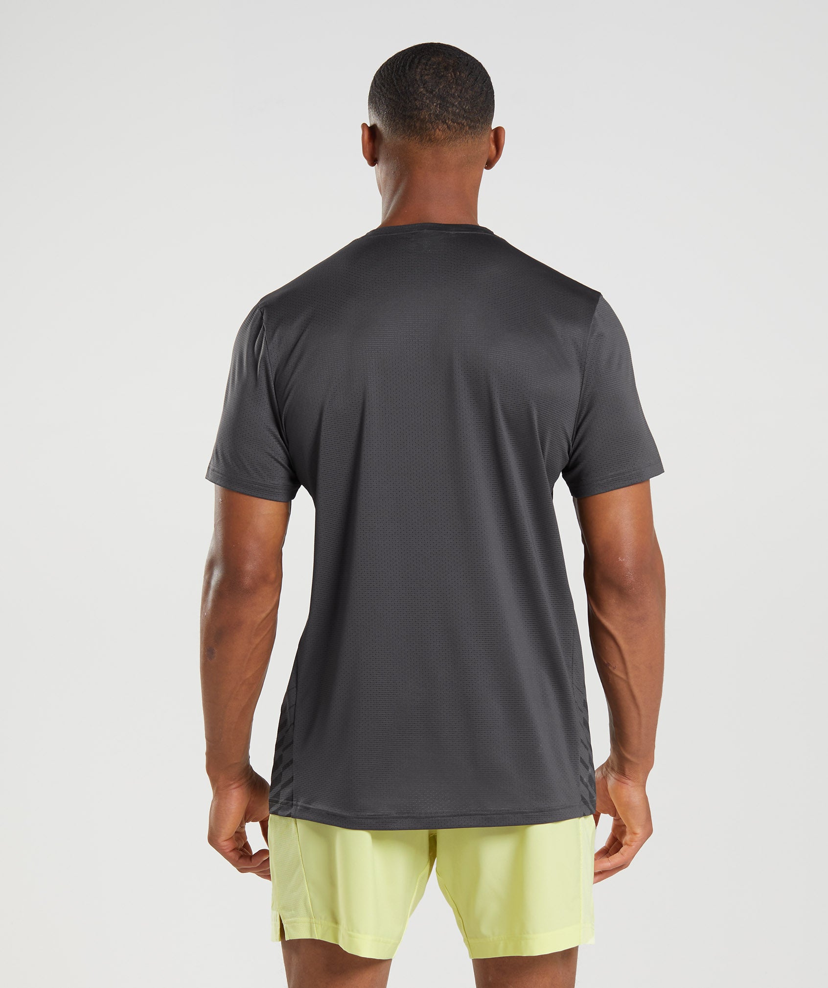 Camiseta Gymshark Deporte Stripe Hombre Negras Gris | 8729105-DS