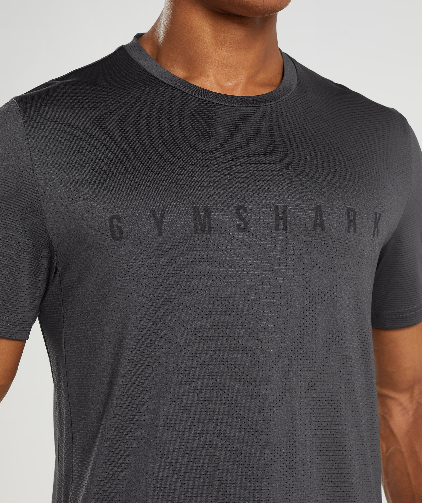 Camiseta Gymshark Deporte Stripe Hombre Negras Gris | 8729105-DS