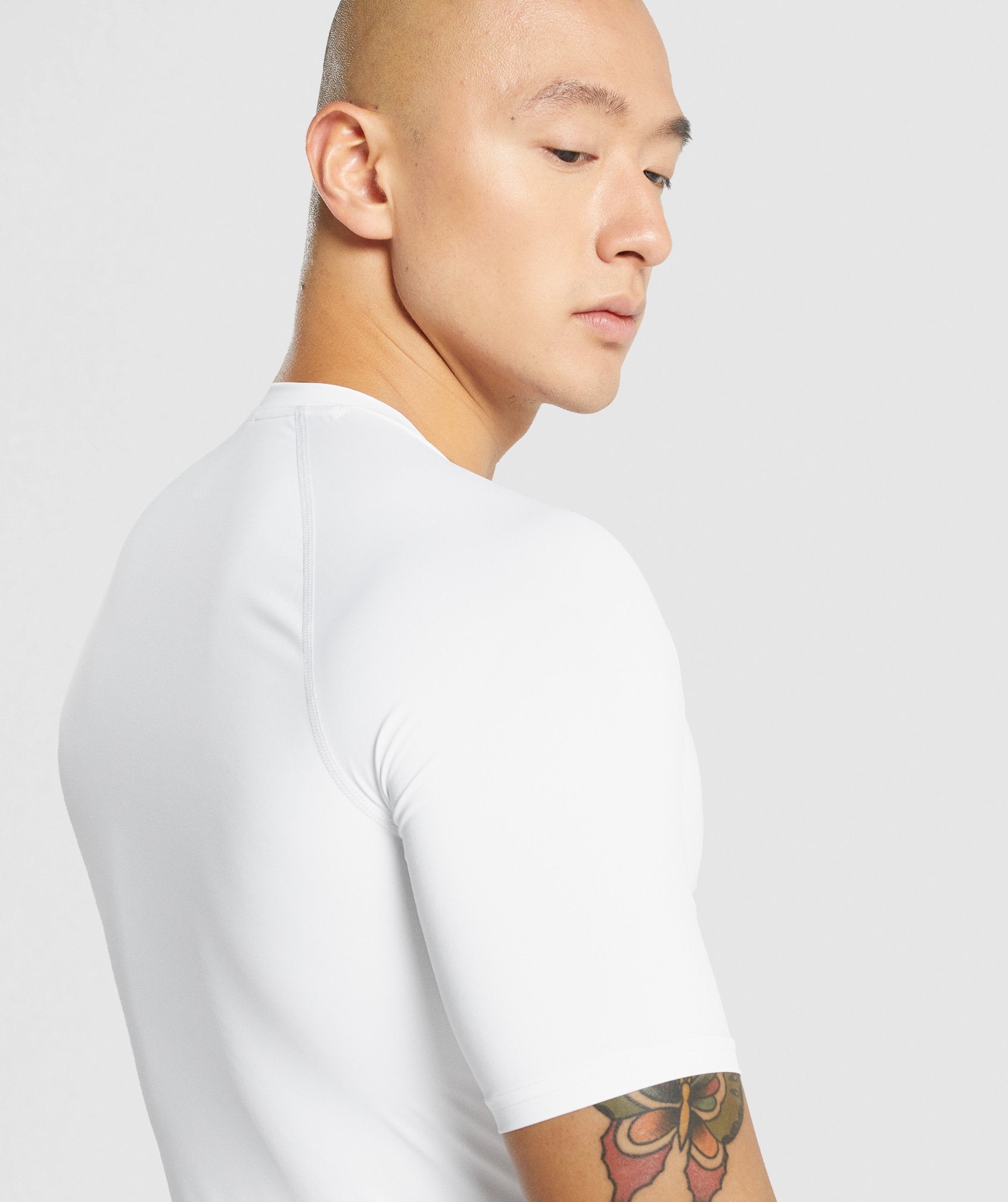 Camiseta Gymshark Element Baselayer Hombre Blancas | 8047325-KL