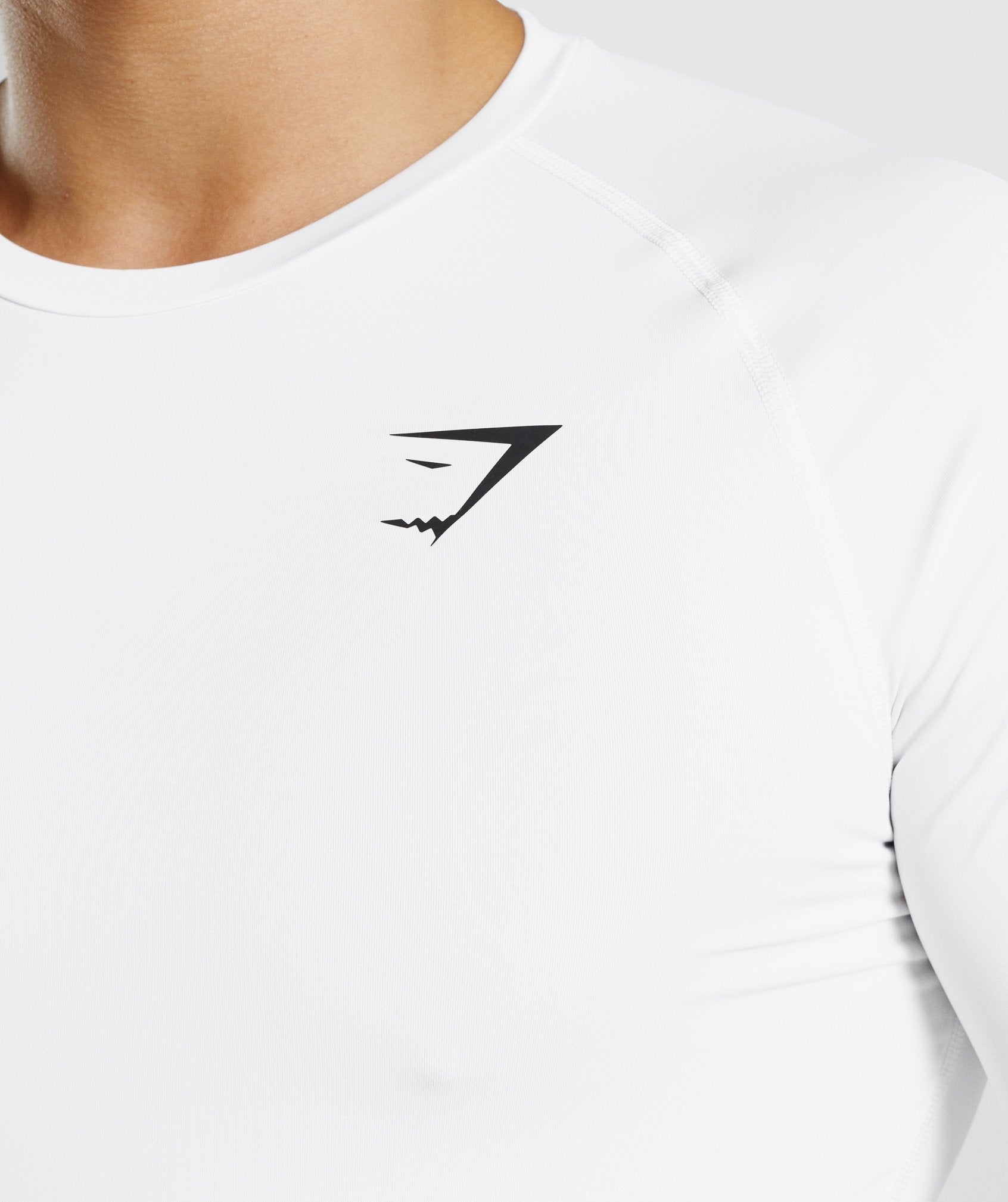 Camiseta Gymshark Element Baselayer Hombre Blancas | 8047325-KL