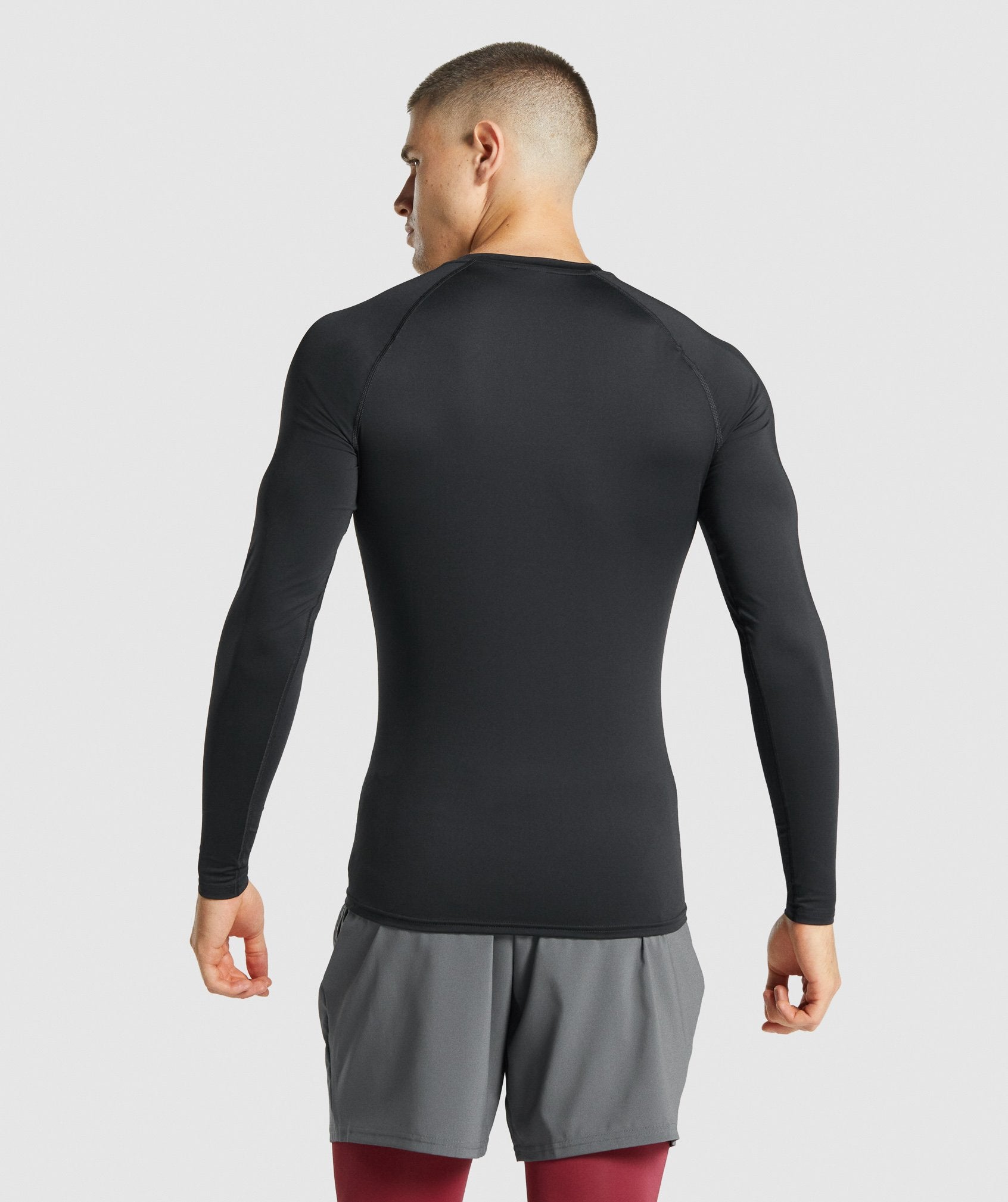 Camiseta Gymshark Element Baselayer Long Sleeve Hombre Negras | 4583169-OJ