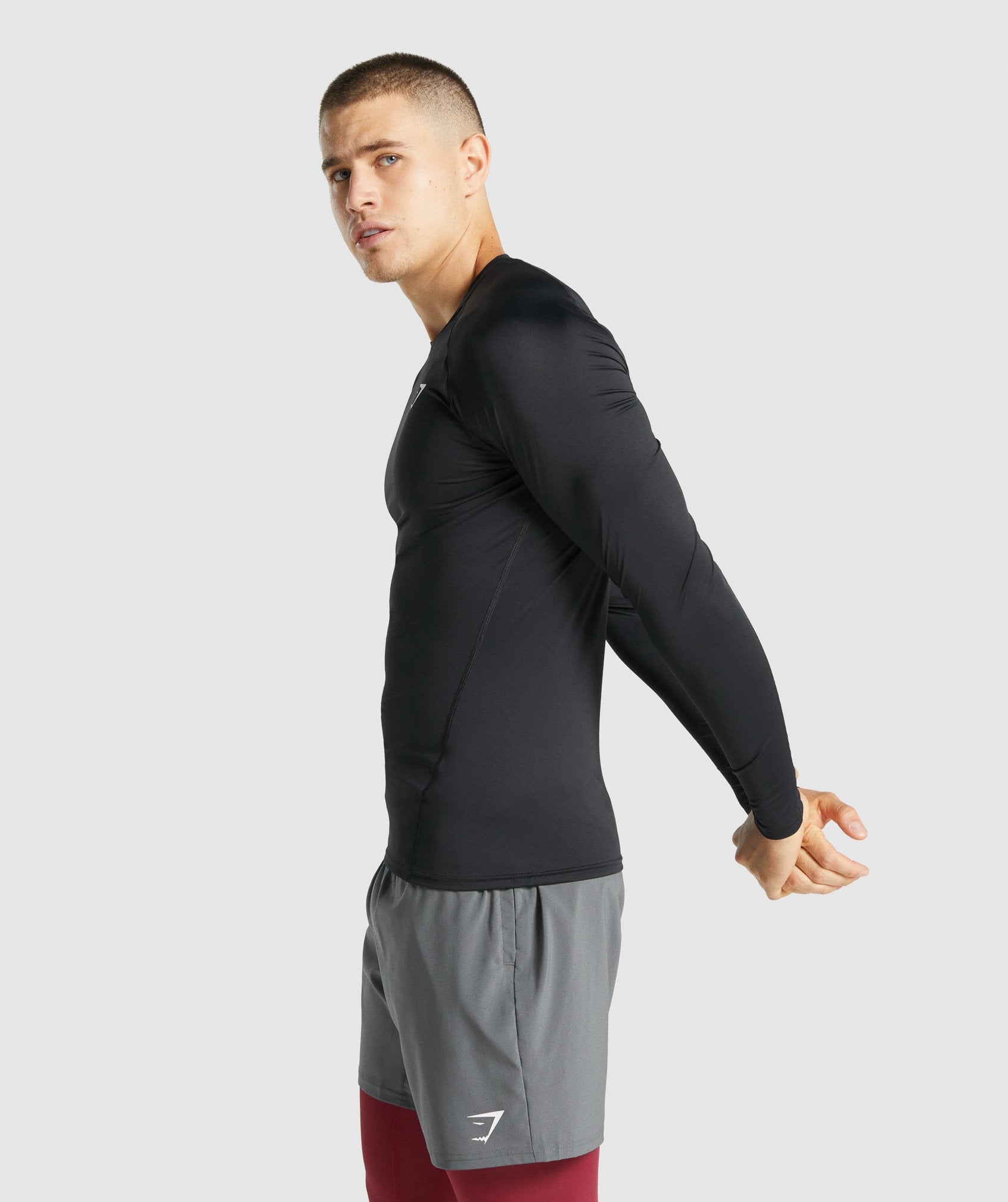 Camiseta Gymshark Element Baselayer Long Sleeve Hombre Negras | 4583169-OJ