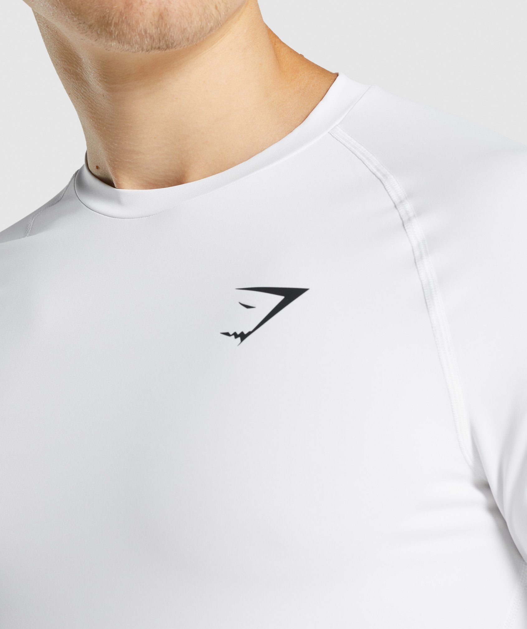 Camiseta Gymshark Element Baselayer Long Sleeve Hombre Blancas | 7356290-DC