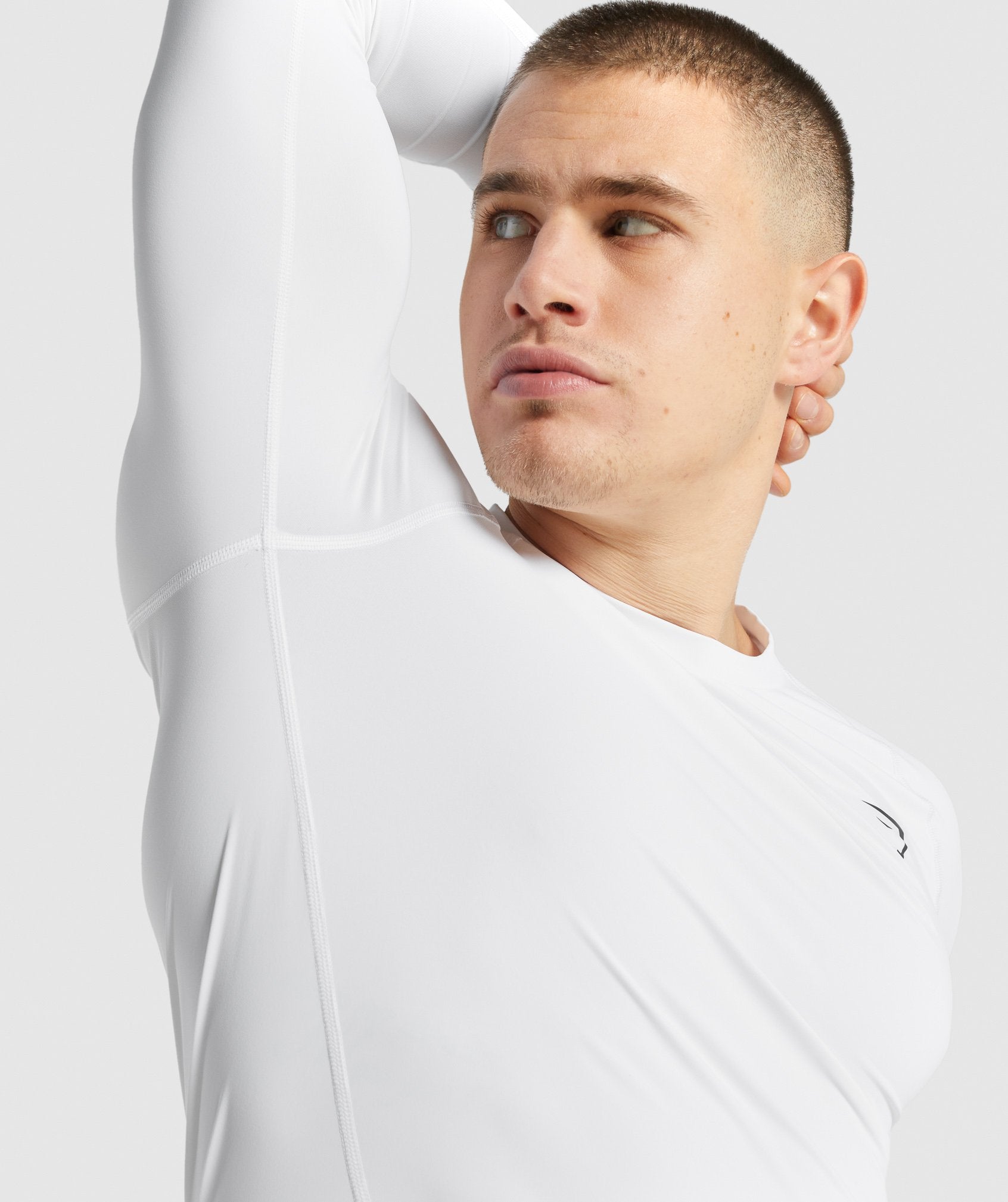 Camiseta Gymshark Element Baselayer Long Sleeve Hombre Blancas | 7356290-DC