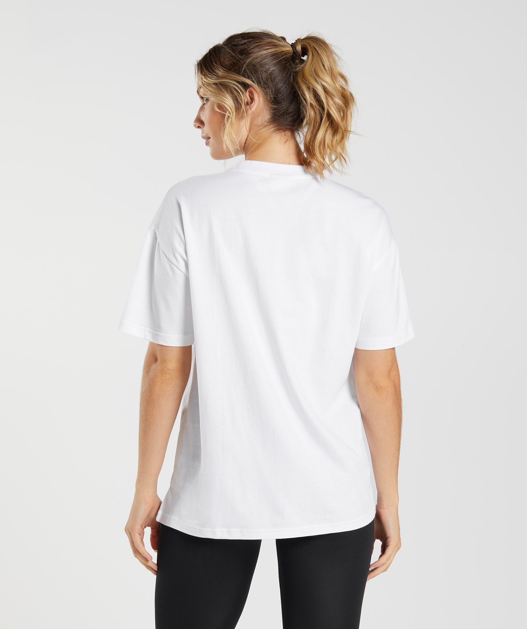 Camiseta Gymshark Entrenamiento Oversized Mujer Blancas | 0594182-YU