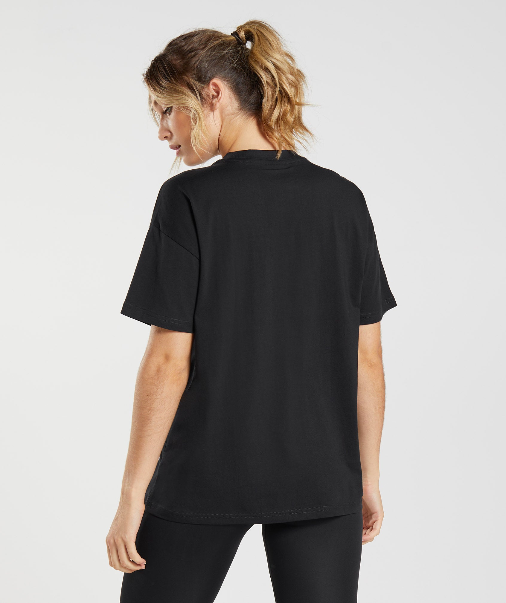 Camiseta Gymshark Entrenamiento Oversized Mujer Negras | 6195423-WY