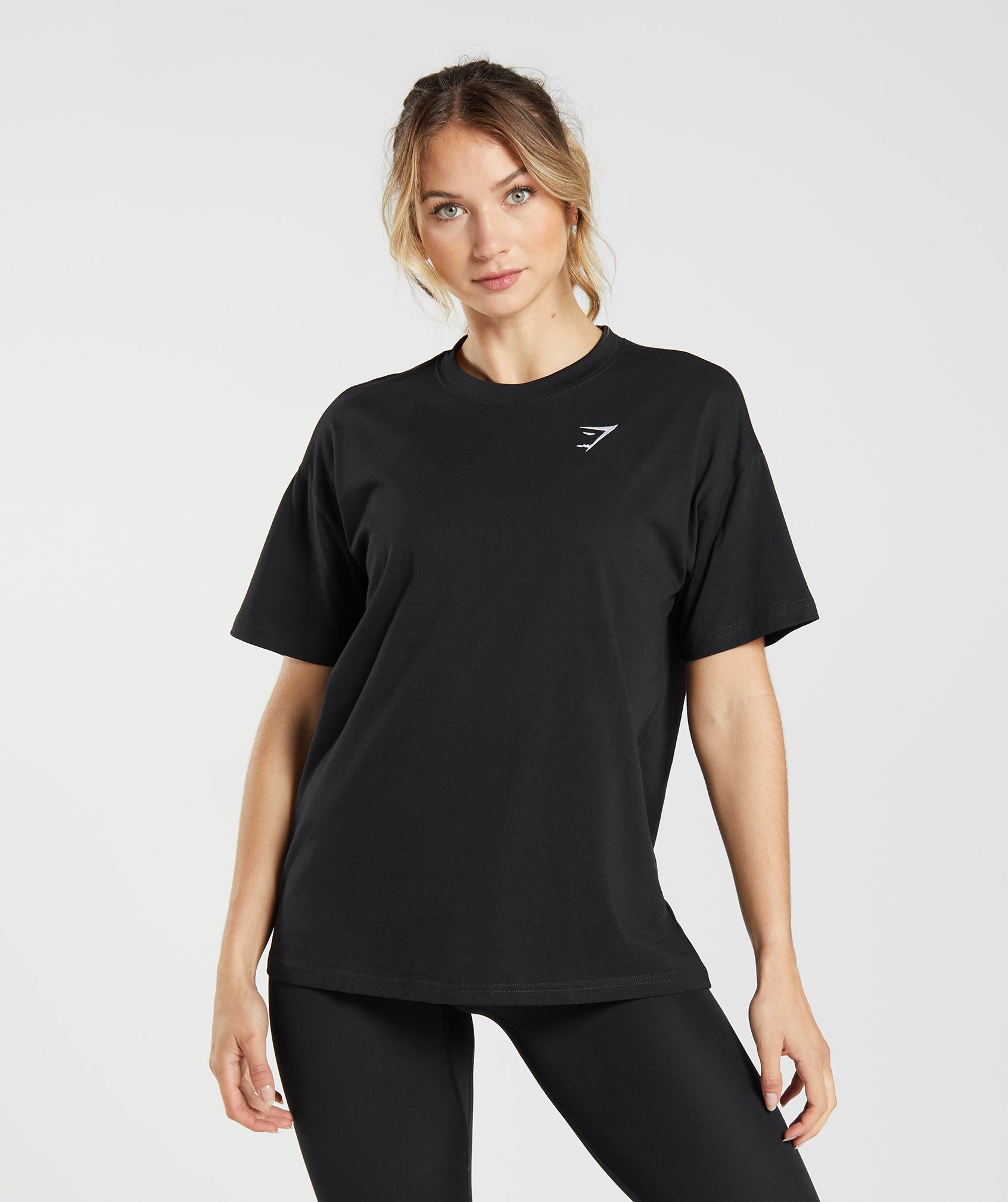 Camiseta Gymshark Entrenamiento Oversized Mujer Negras | 6195423-WY