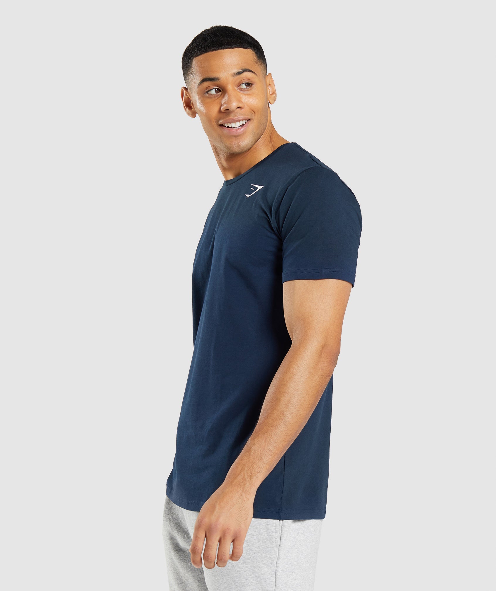 Camiseta Gymshark Essential Hombre Azul Marino | 9631527-KD