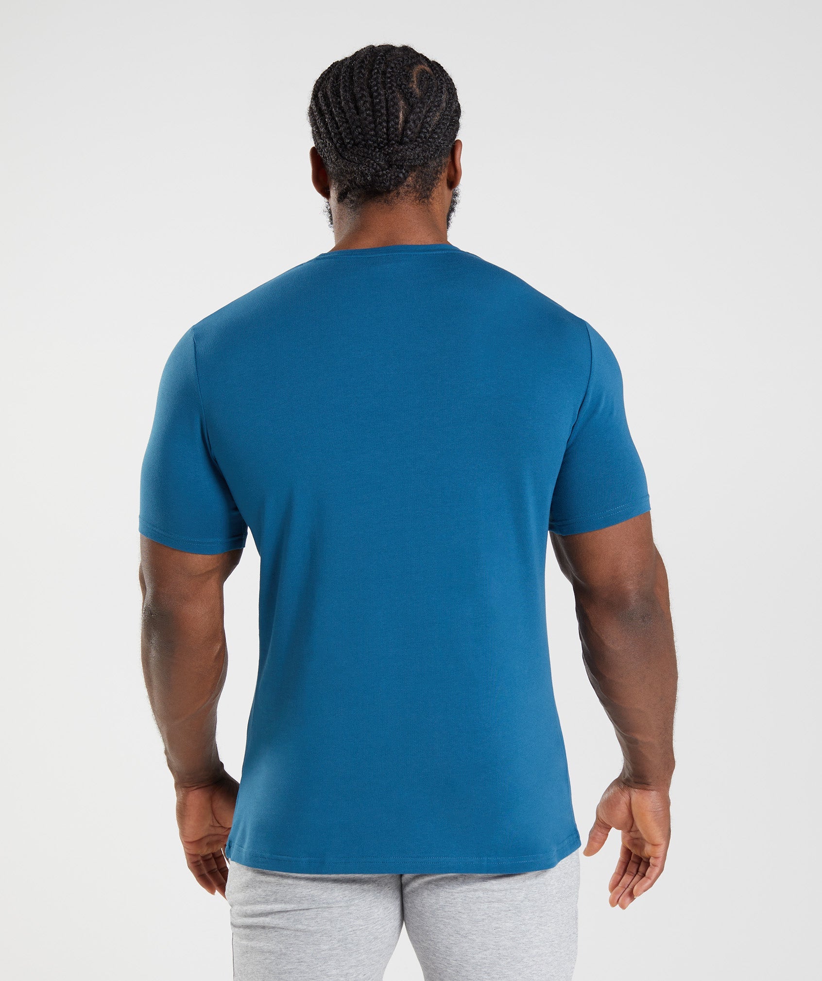 Camiseta Gymshark Essential Hombre Azules | 9073614-YI