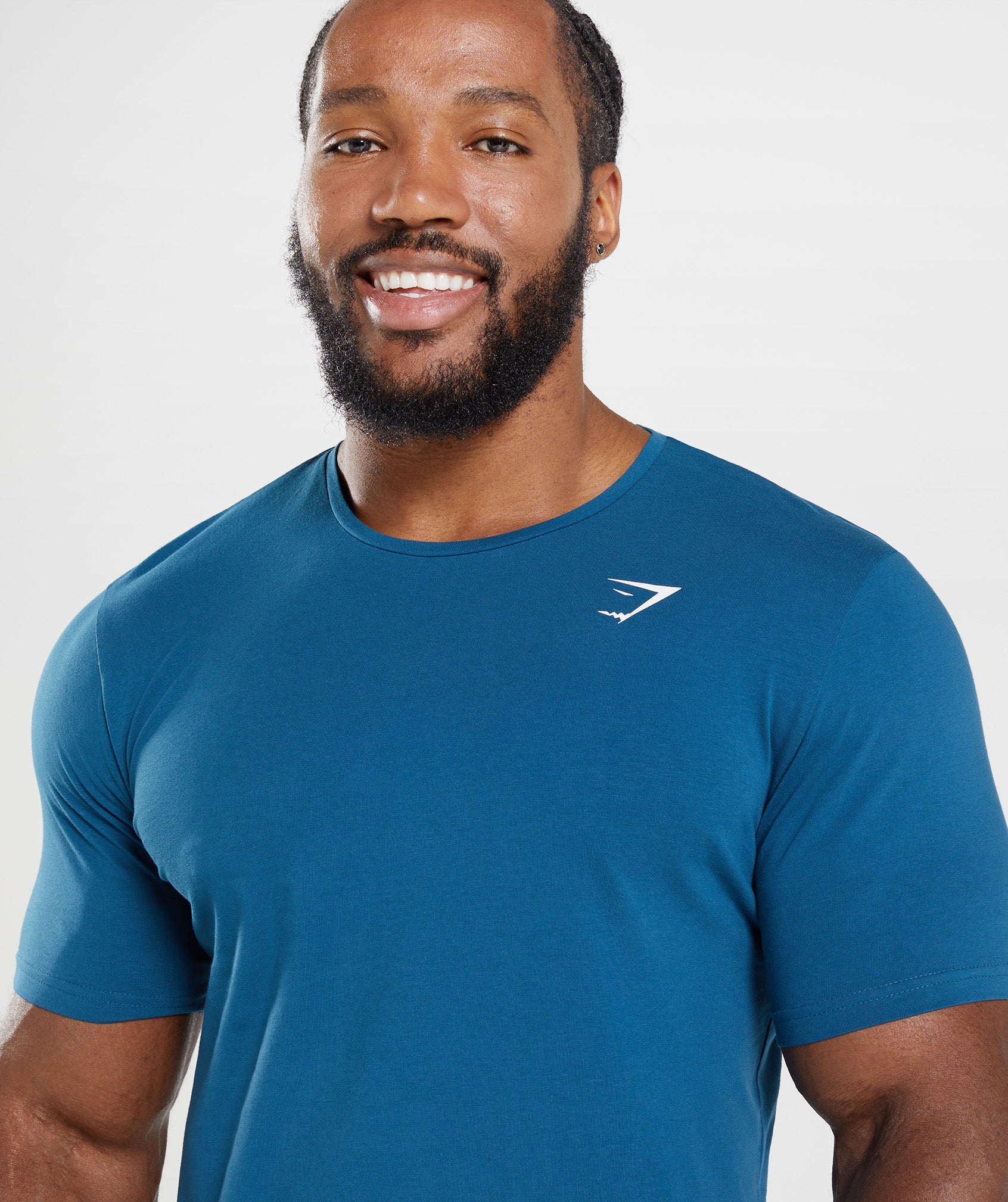 Camiseta Gymshark Essential Hombre Azules | 9073614-YI