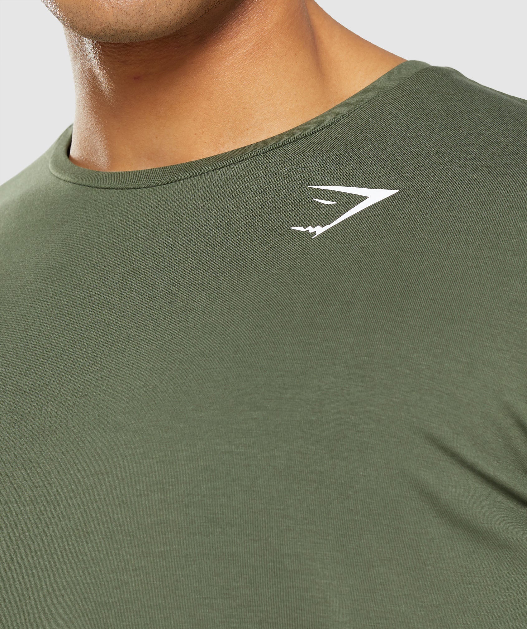 Camiseta Gymshark Essential Hombre Verde Oliva | 5816039-FH