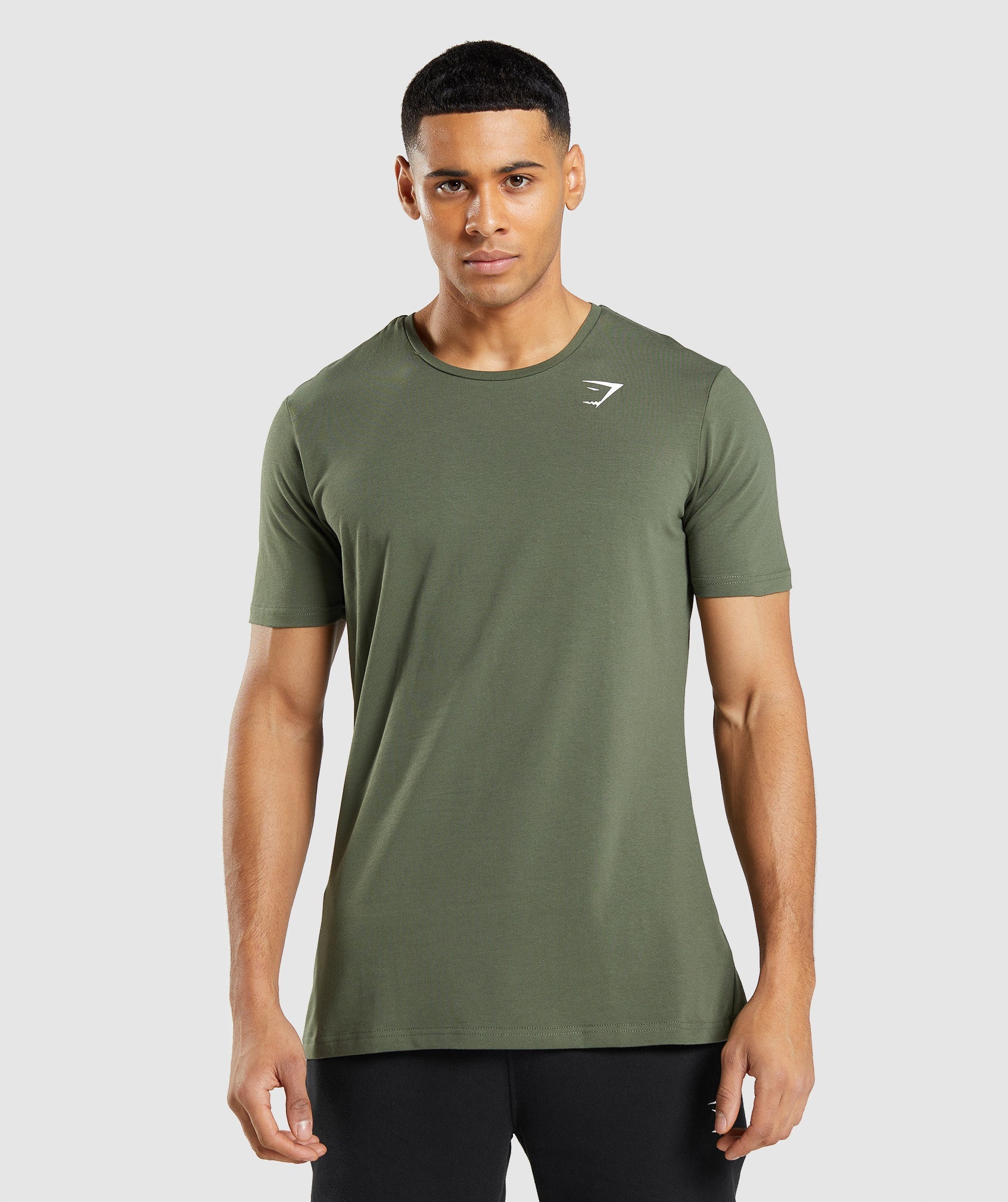 Camiseta Gymshark Essential Hombre Verde Oliva | 5816039-FH