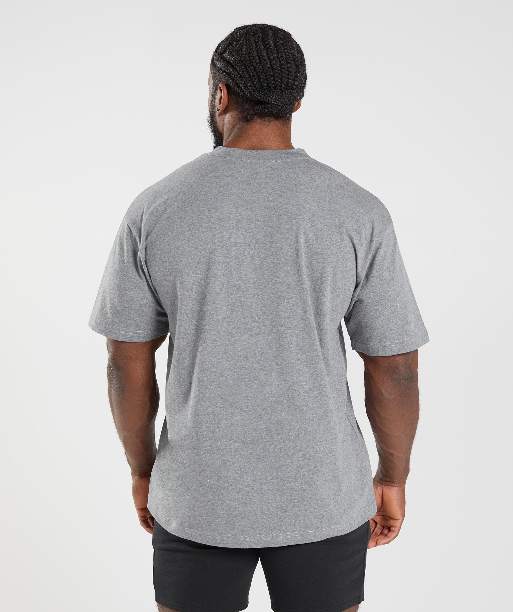 Camiseta Gymshark Essential Oversized Hombre Gris | 2705416-PB