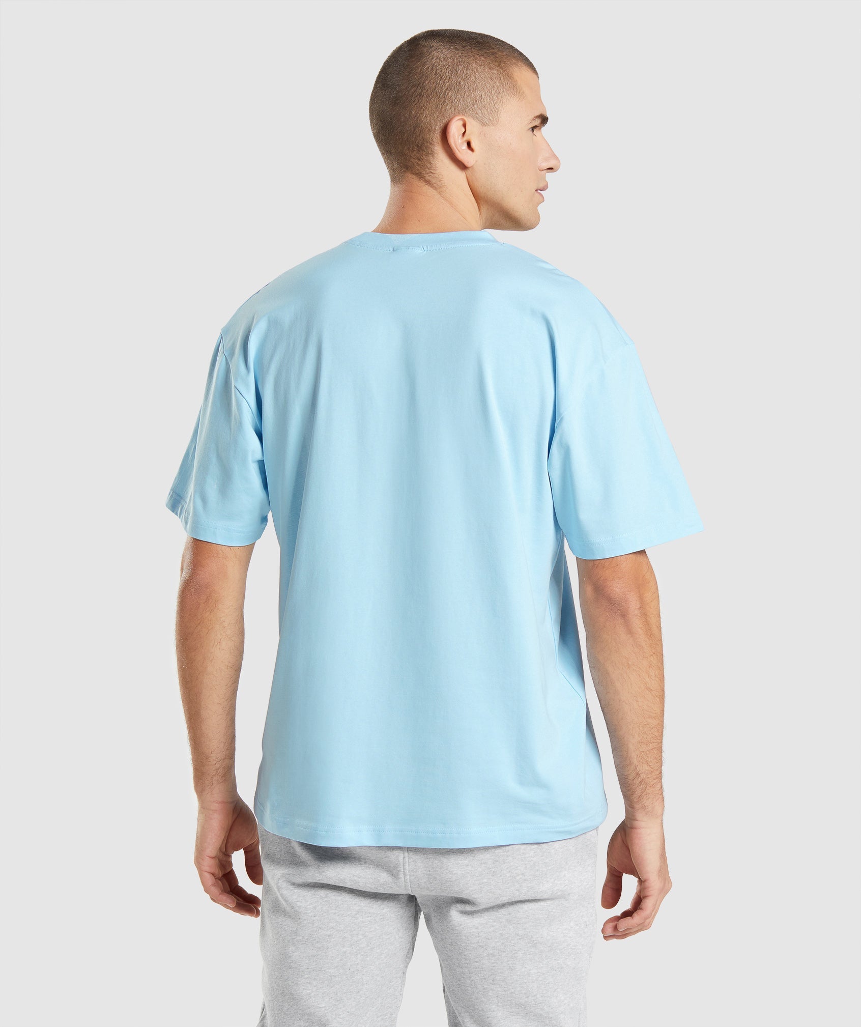 Camiseta Gymshark Essential Oversized Hombre Azules | 4796032-VY