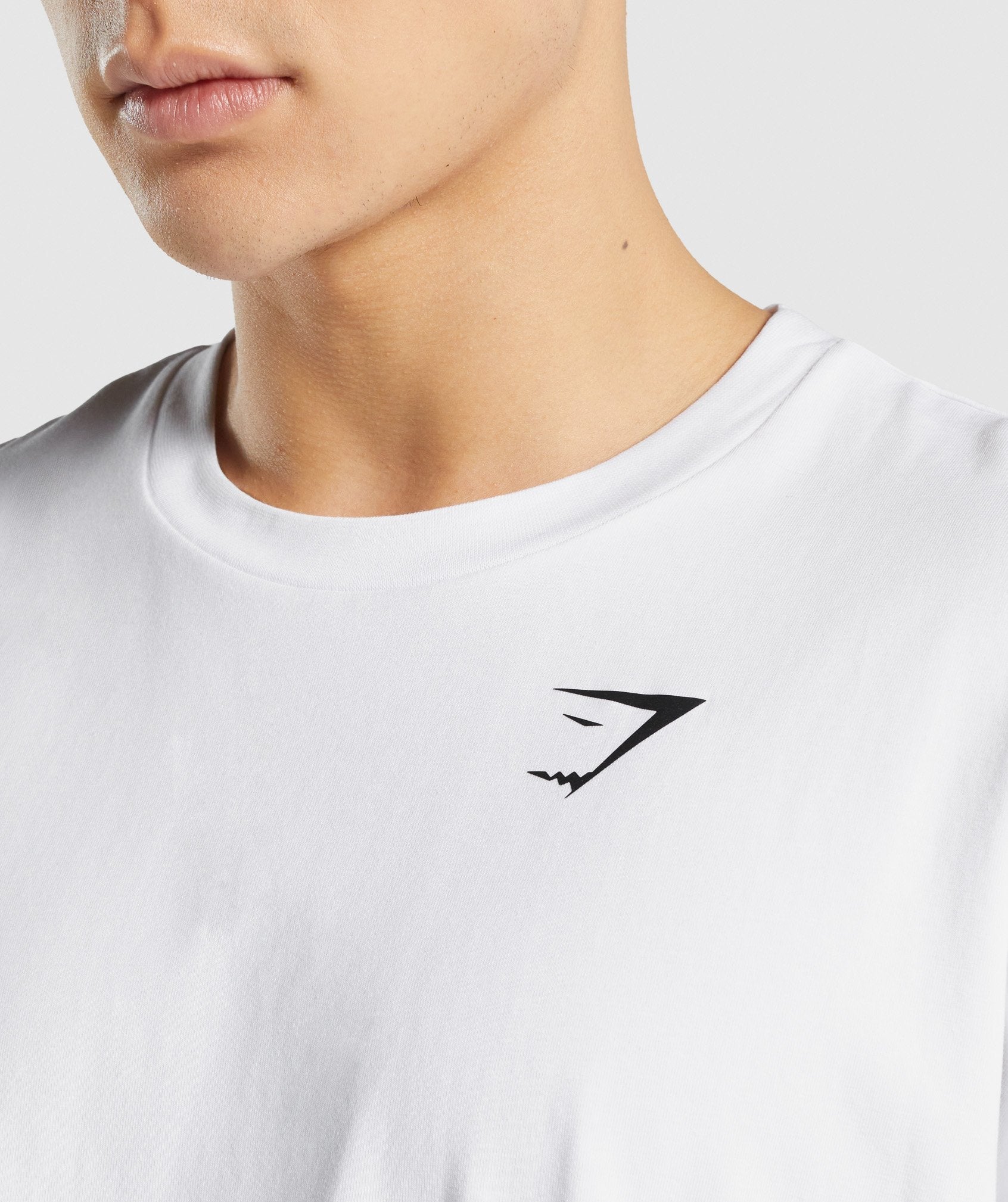 Camiseta Gymshark Essential Oversized Hombre Blancas | 8026431-RX