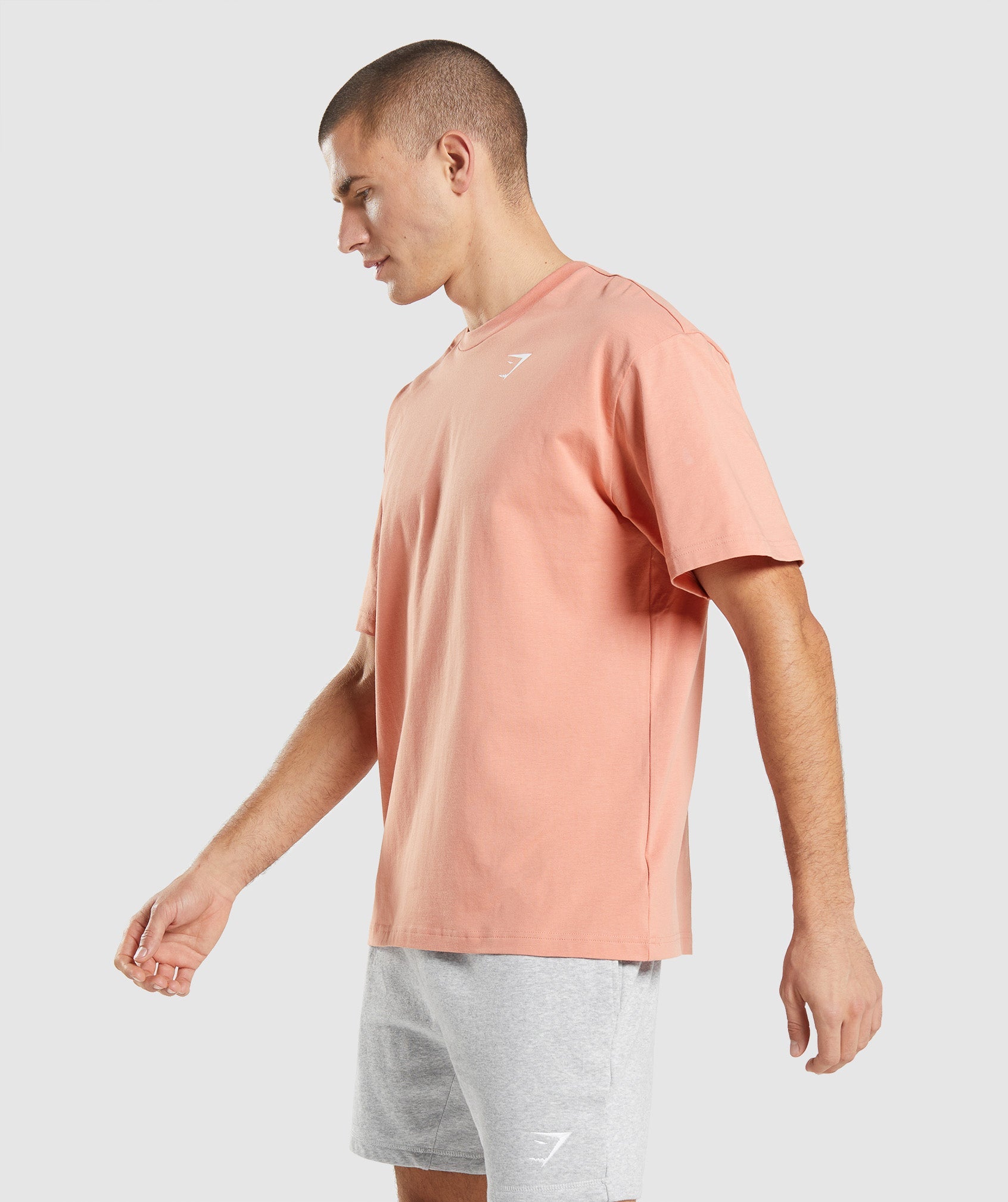 Camiseta Gymshark Essential Oversized Hombre Rosas | 8401297-DX