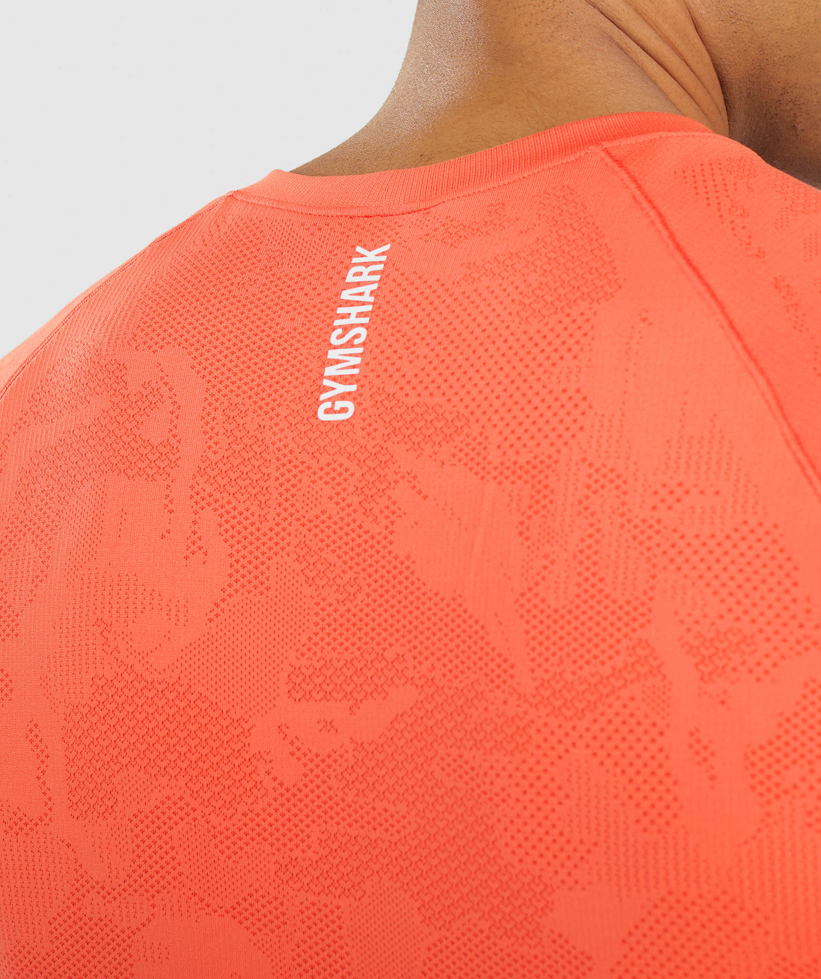 Camiseta Gymshark Geo Seamless Hombre Naranjas | 4561790-DP